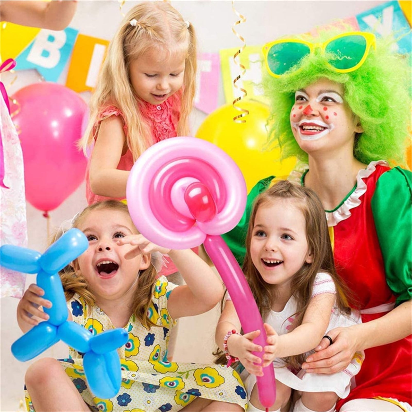 Kidyawn Twisting Balloons for Animal Modeling, Thickened Latex Magic Balloons for Party Decorations (Assorted Colors, 100 Pack) qafw0