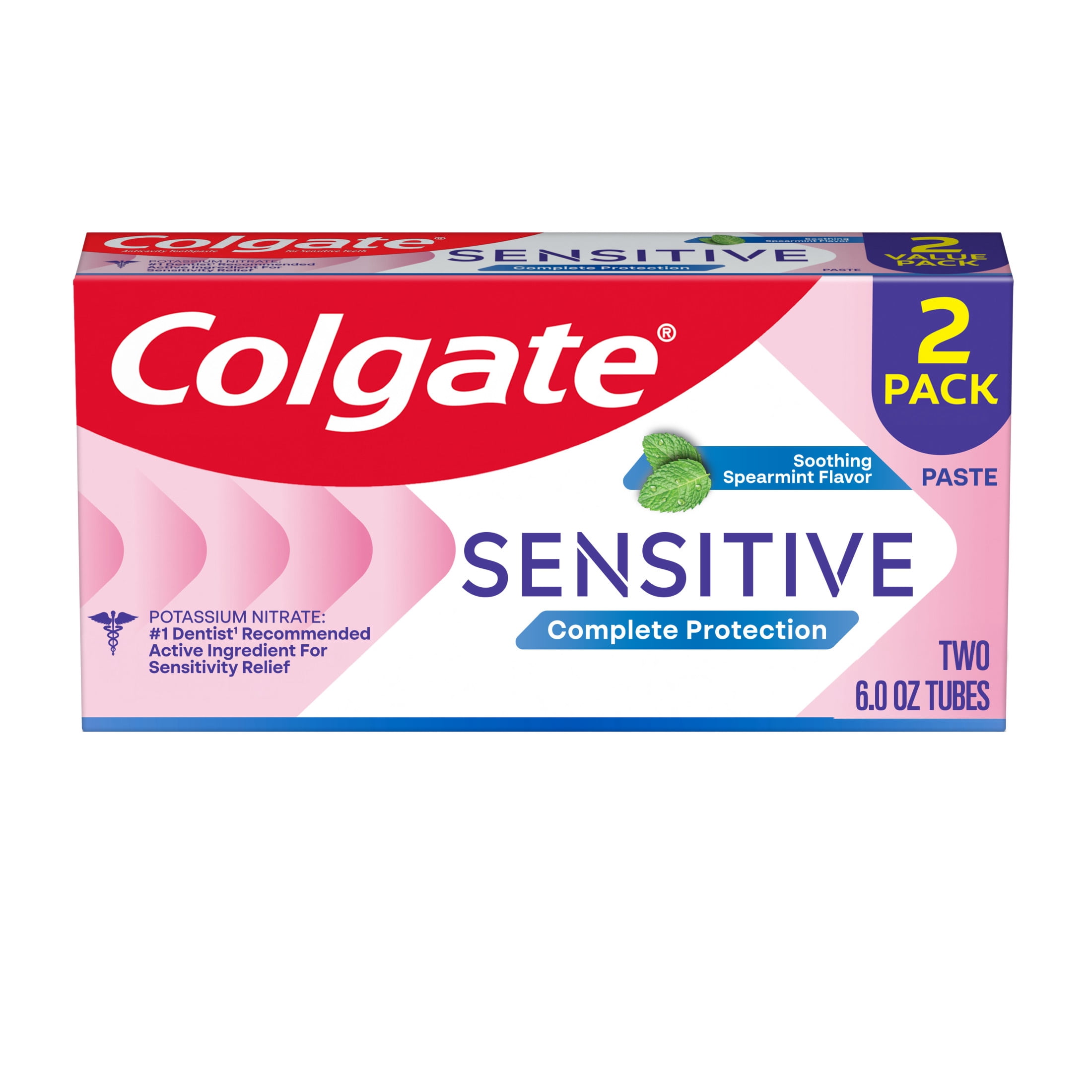 Colgate Sensitive Toothpaste, Complete Protection, Mint Clean (6 oz, Pack of 2) l9x8m