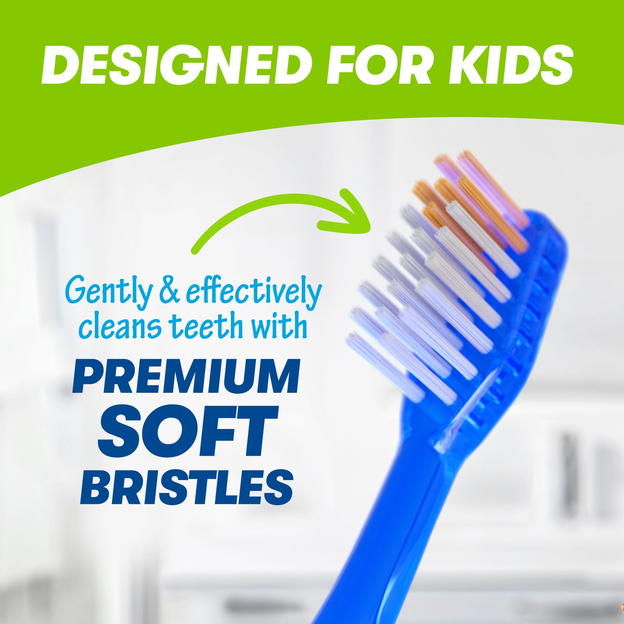 Firefly Kids Light Up Timer Toothbrush, Soft Bristles, Oral Care Set (Blue and Green, 2 Count) alqsg