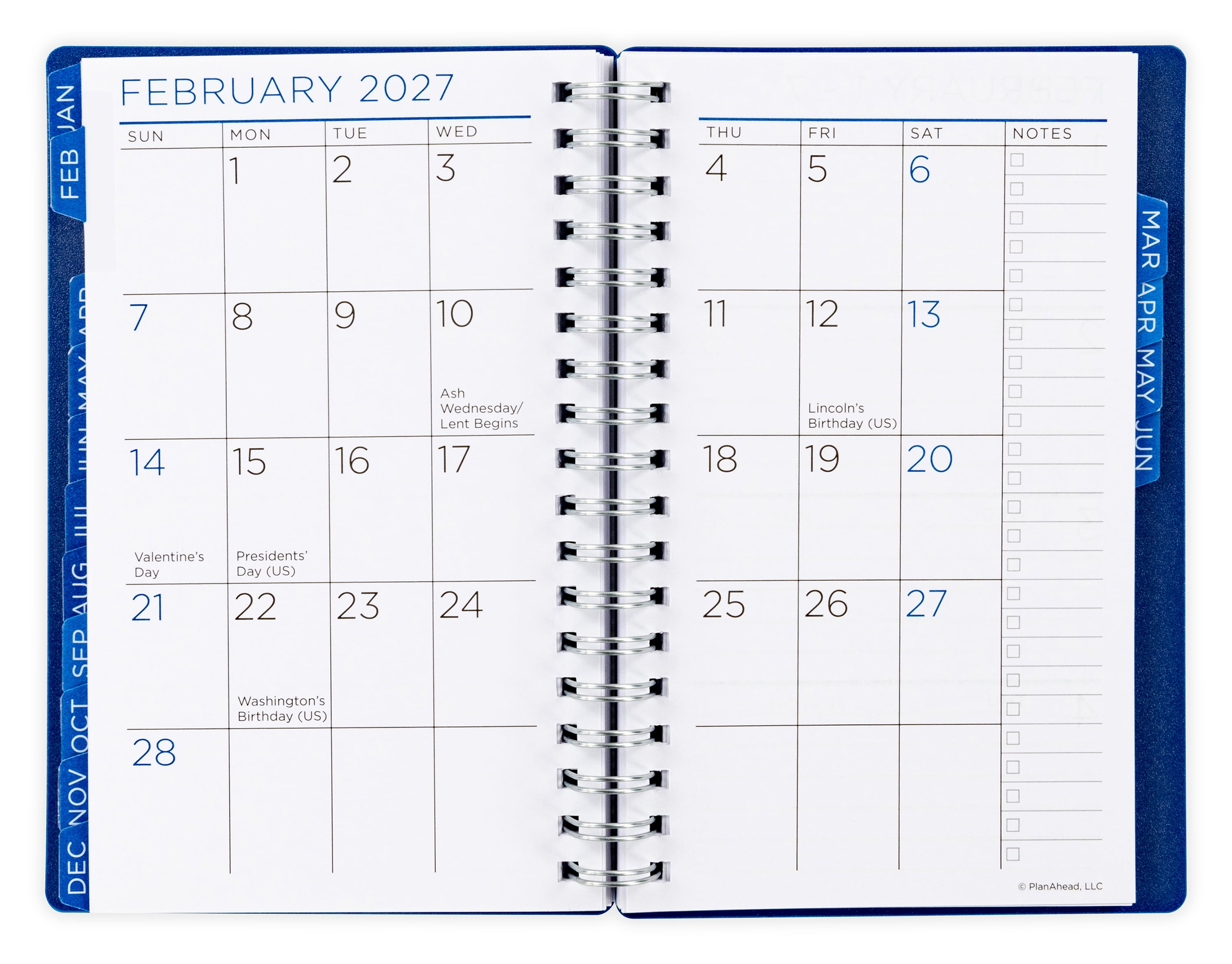 SEE IT BIGGER Monthly Weekly Planner, Large Print Planning System, Durable Softcover (Blue, 4.25 in x 6.5 in) uoh8f