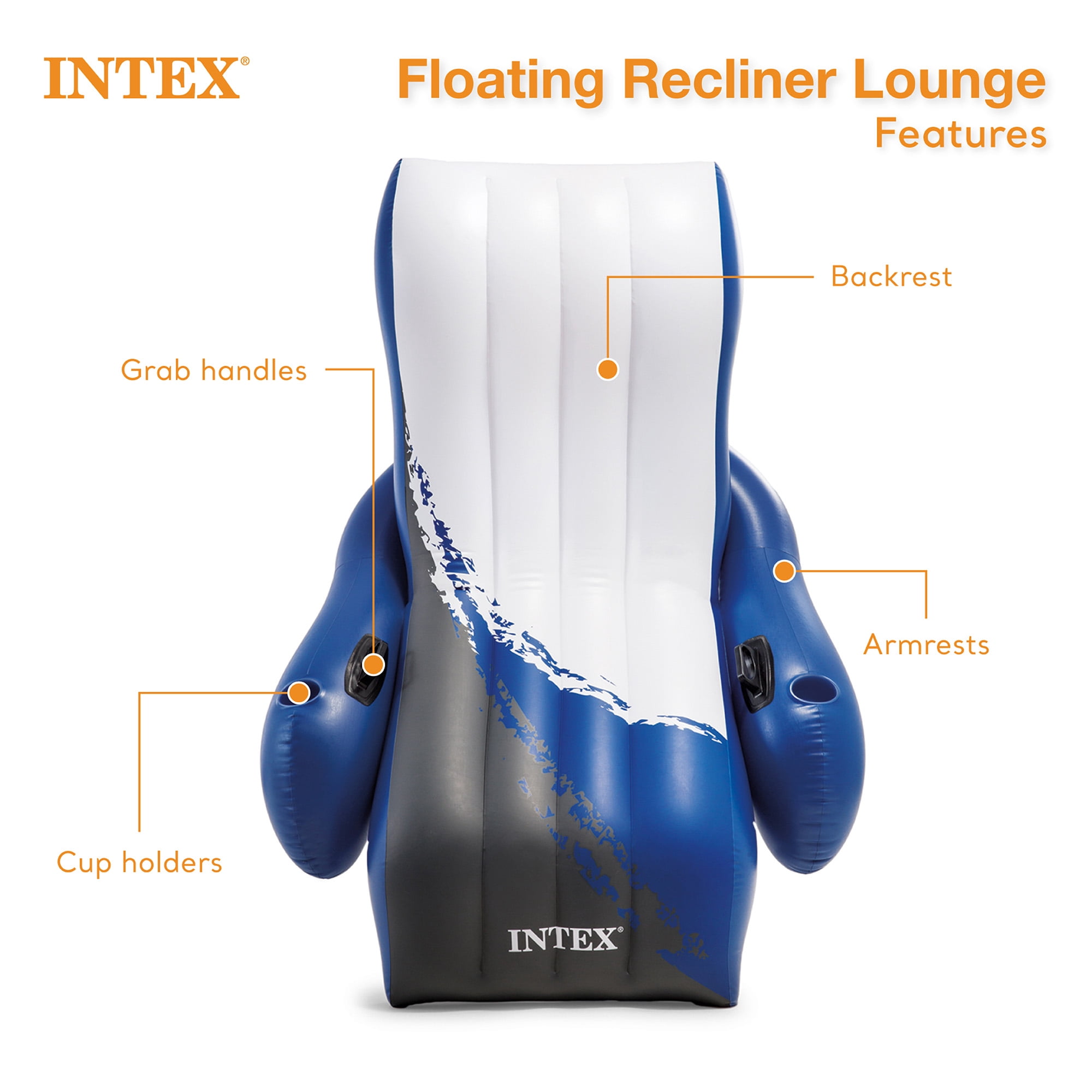 Intex Ultra XTR Above Ground Swimming Pool Set with Floating Loungers and Inflatable Cooler (16 ft x 48 in) ib2h3