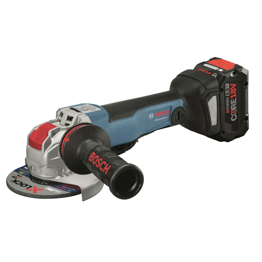 Bosch 18V X-LOCK Brushless Cordless Angle Grinder Kit with 8 Ah Battery (Refurbished, 5 in) vfqju