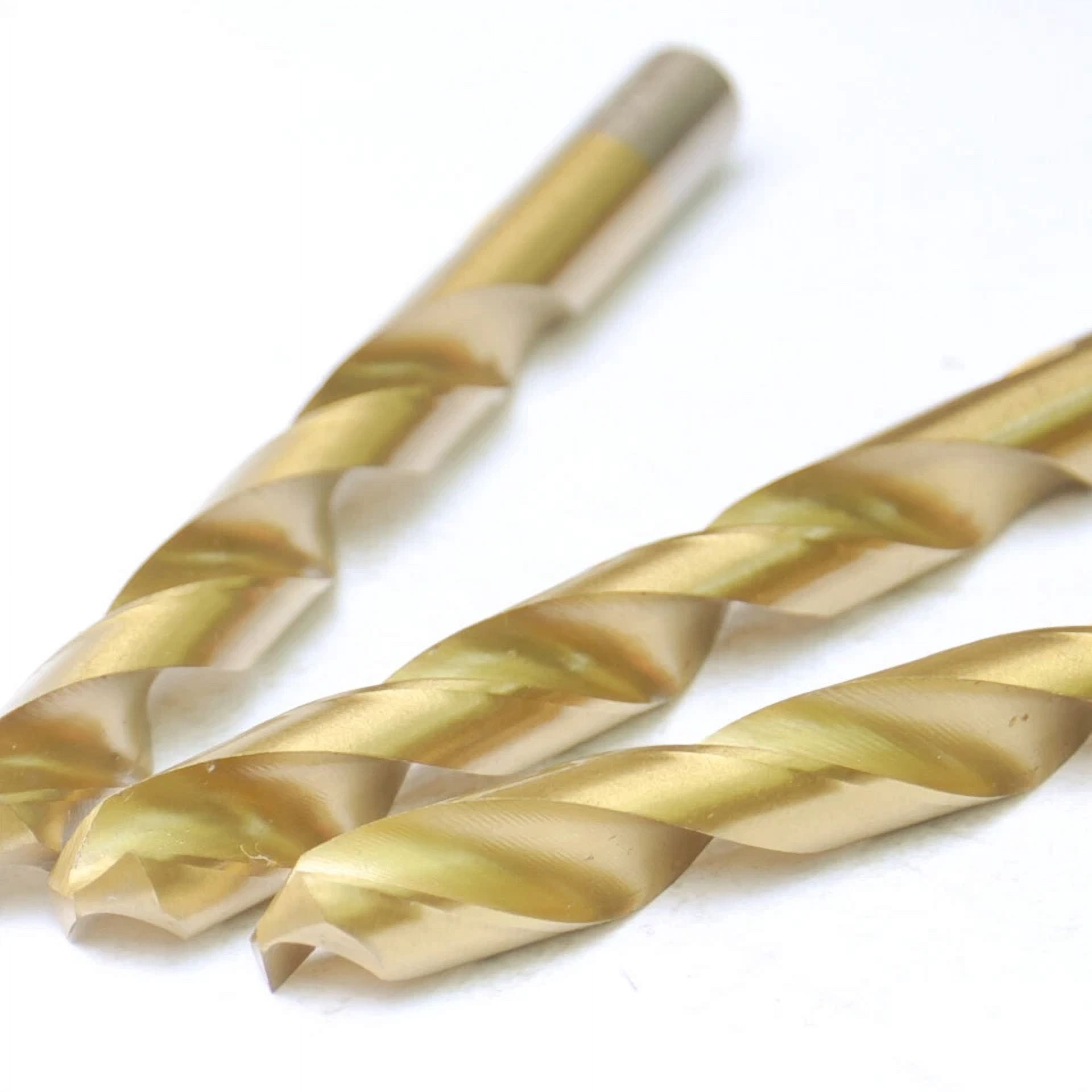 Knack Drillforce Titanium Coated HSS Drill Bit Set for Metal and Wood (5-Piece, 27/64 in, 3/8 in Reduced Shank) ceruw