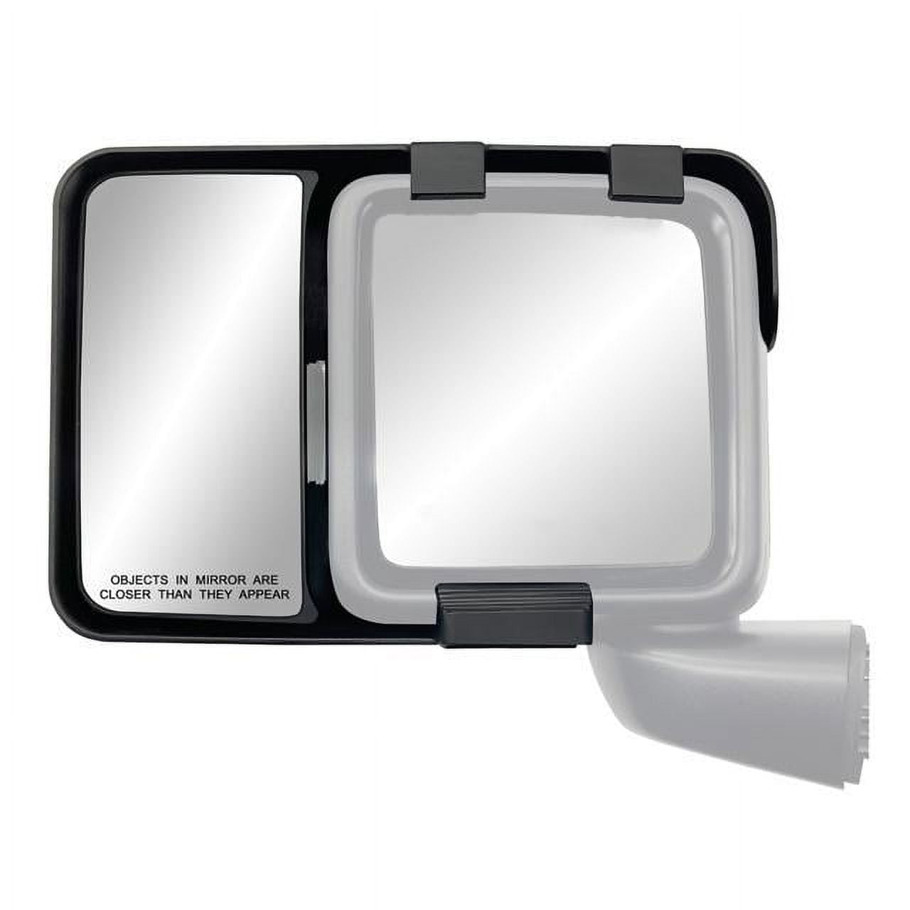 K-Source Snap & Zap Custom Fit Towing Mirror Pair for Jeep Wrangler and Gladiator (Black, 2-Piece Set) okvnr