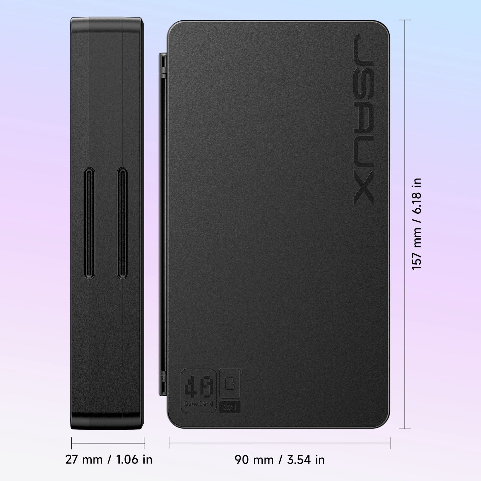 JSAUX Game Card Case for Nintendo Switch 2, Switch OLED, and Lite (40-Slot, Black, 6.18 x 3.54 x 1.06 in) hs13j