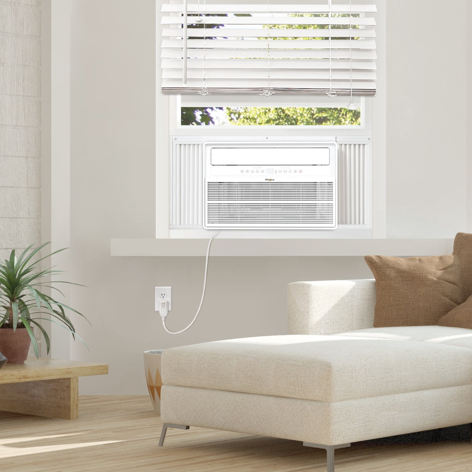 Whirlpool 18,000 BTU Window Mounted Inverter Air Conditioner with Remote Control (White, 1000 sq ft) hydmn