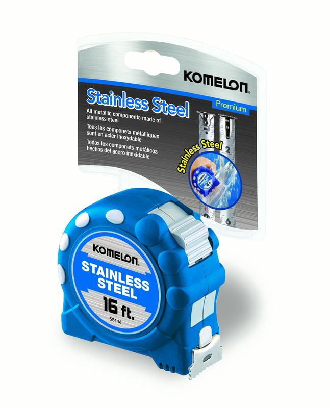 Komelon Stainless Steel Tape Measure (16 ft) hrwlw