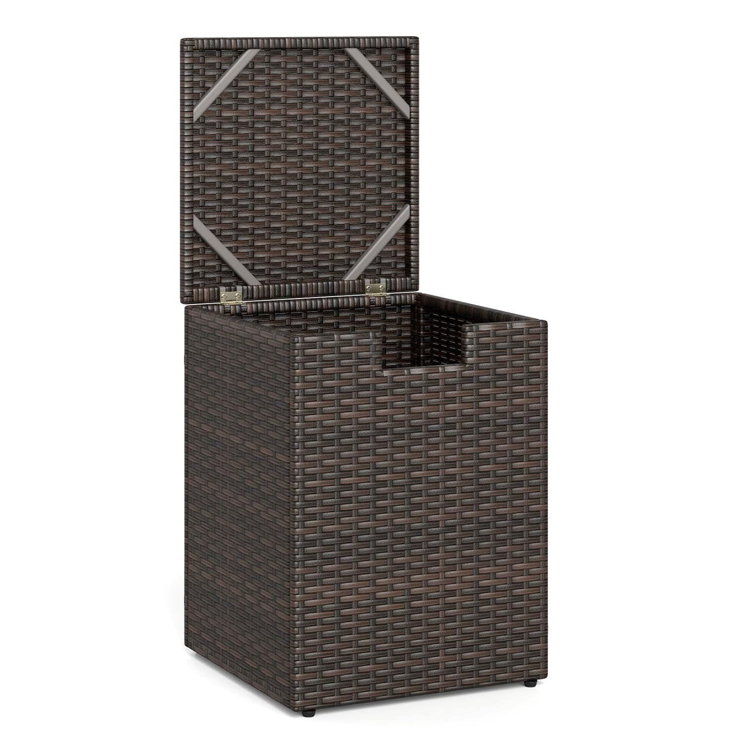Resenkose Handwoven Rattan Propane Tank Cover, 2-in-1 Patio Side Table for 20 lb Gas Tank (Brown) 1oej1
