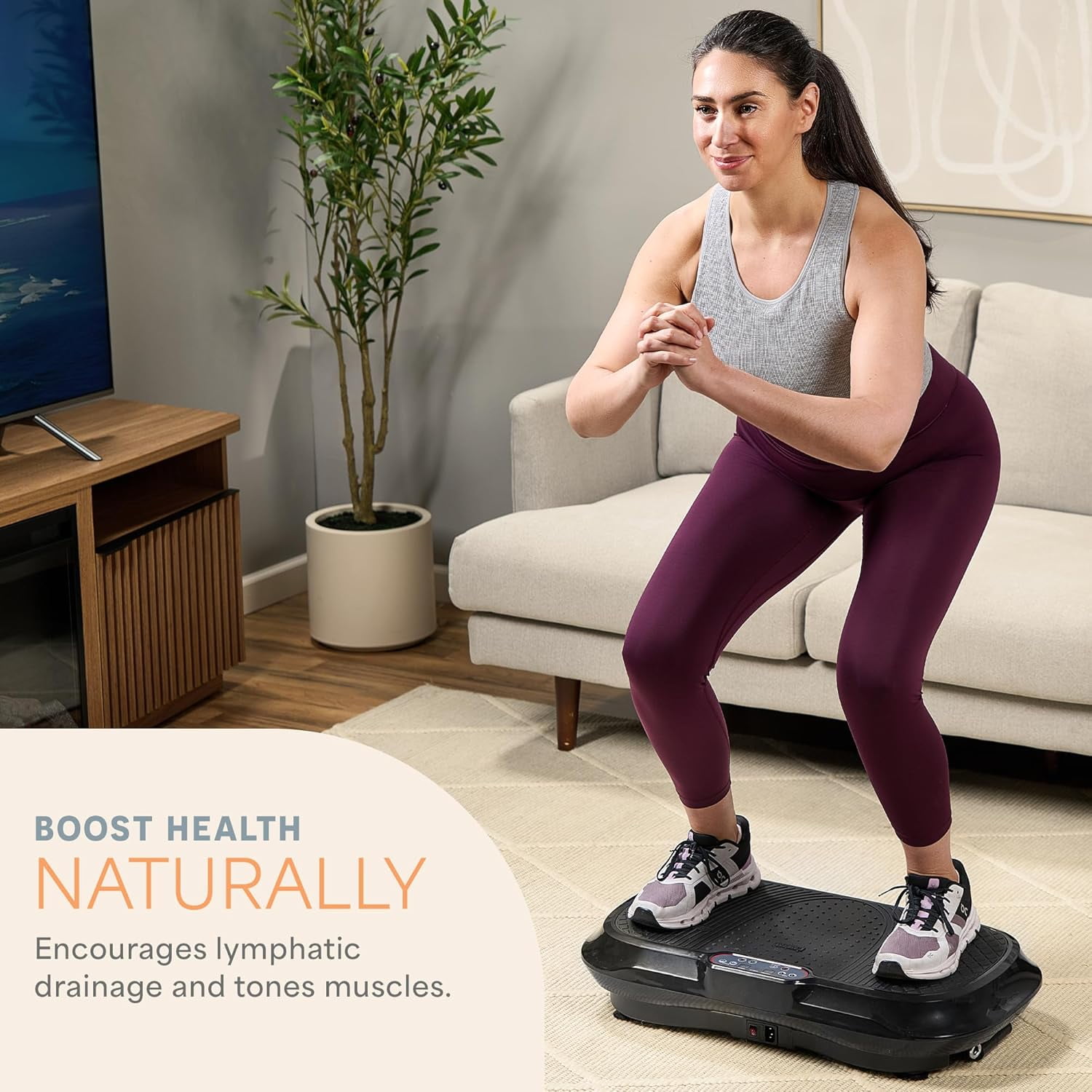 Lifepro Waver Vibration Plate Exercise Machine (Black, 27.5 in x 15.5 in) hf7nn