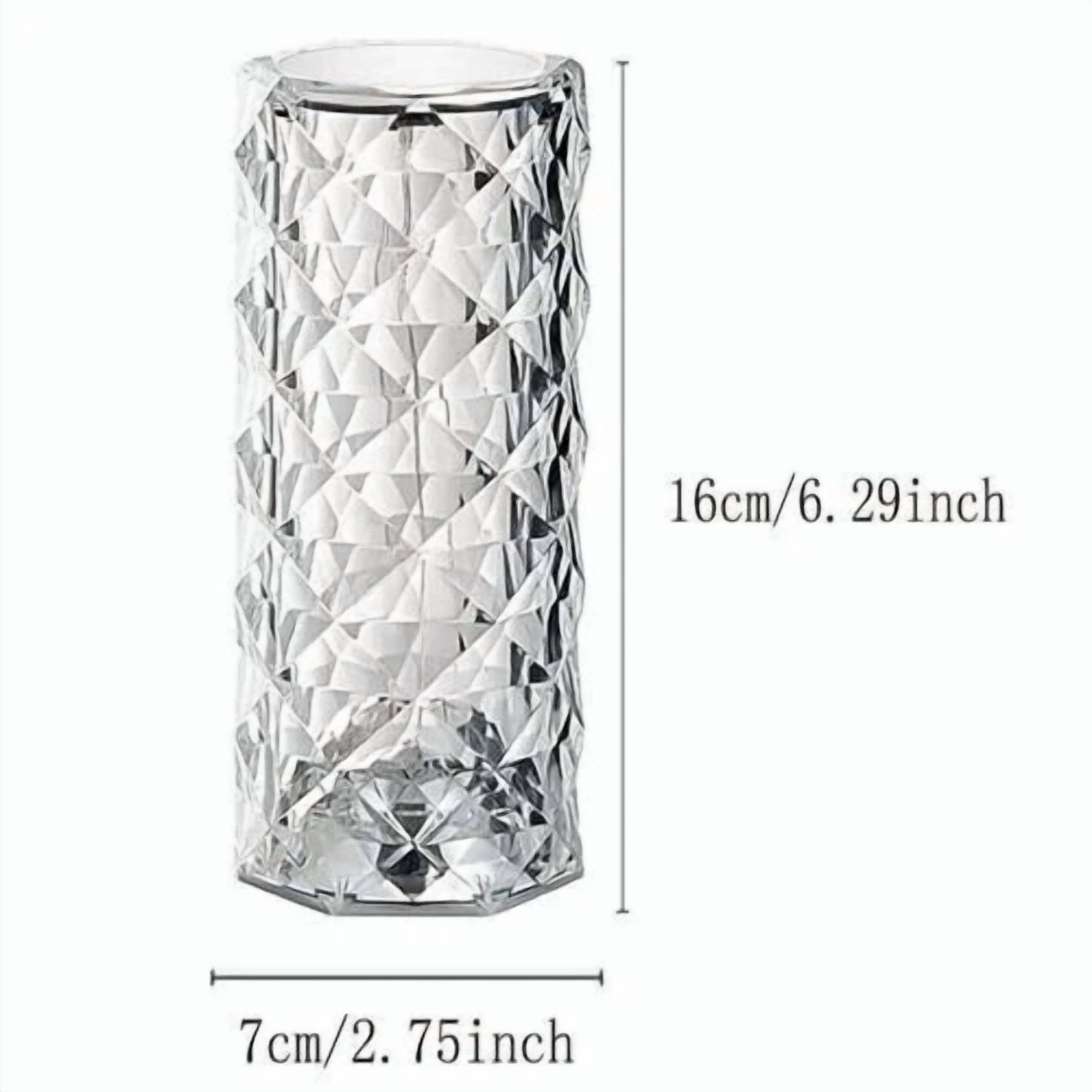 YANI LED Crystal Diamond Rose Table Lamp, RGB Color Changing Touch Control Atmosphere Light (1 Piece) pxmfn