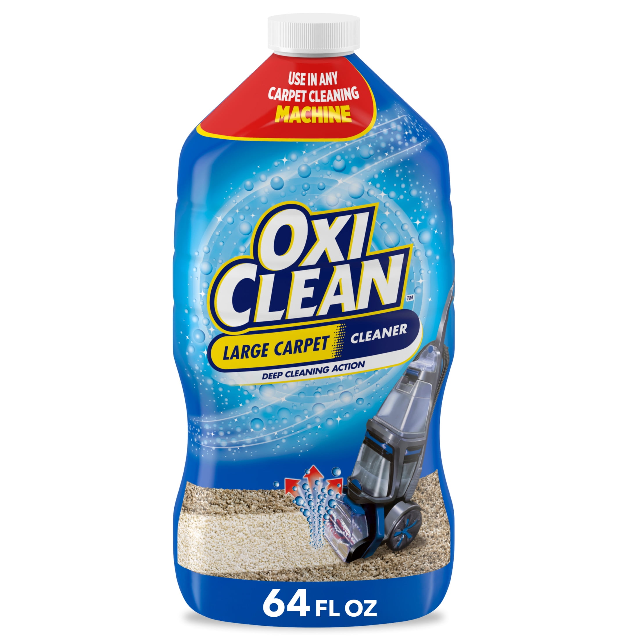 OxiClean Carpet Cleaner Liquid Solution for Steam Cleaning Machines (64 fl oz) o843f