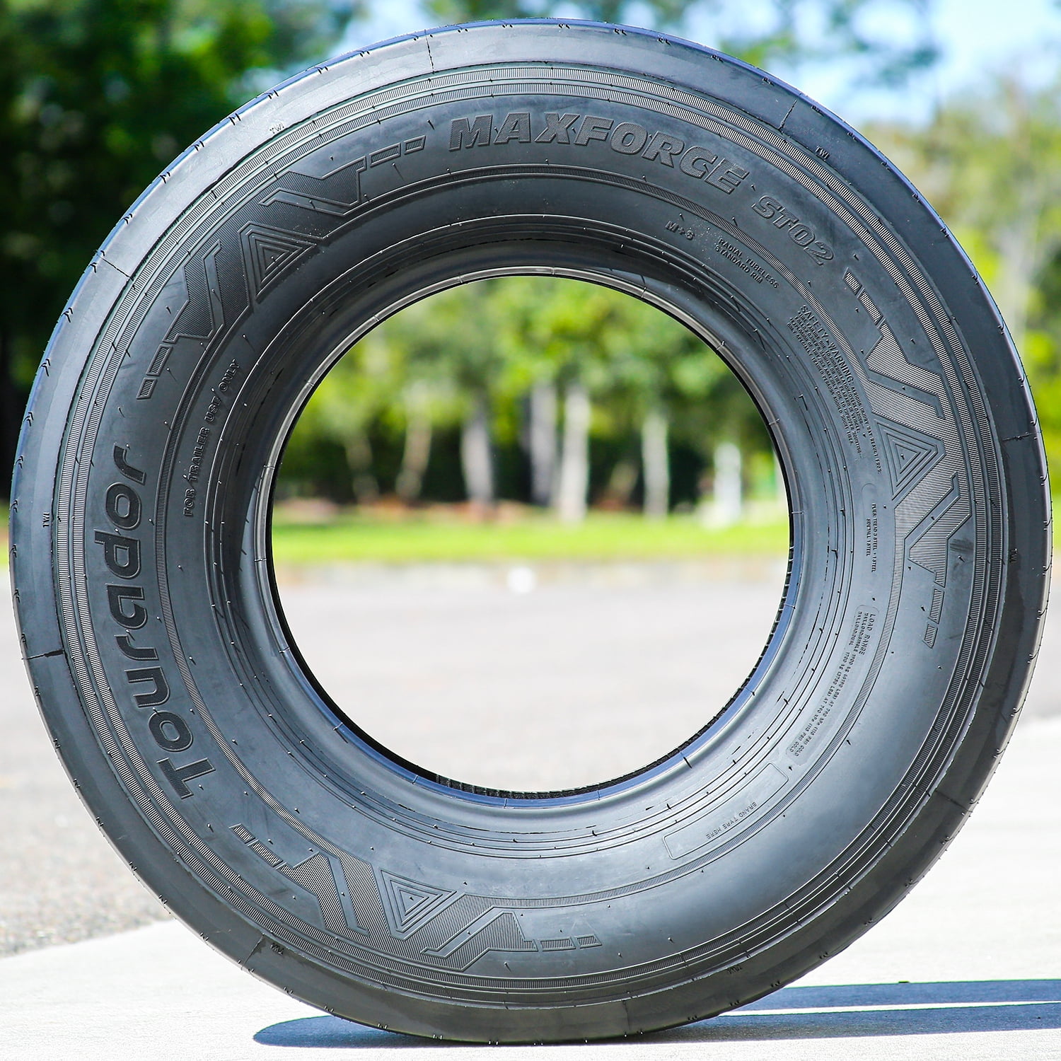 Tourador MaxForce ST02 All Steel Trailer Tire (ST225/75R15, 14 Ply, Load Range G) 6amgb