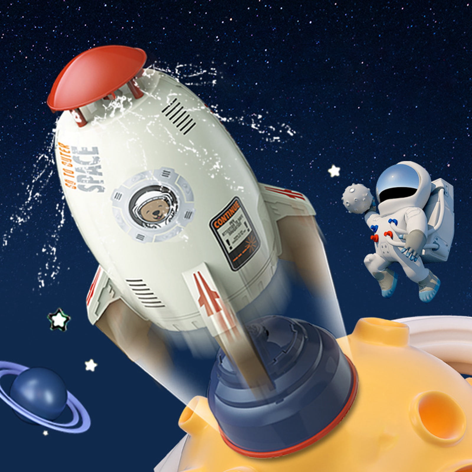 Shamjina Rocket Sprinkler Toy Outdoor Water Spray Launcher (White, 6 ft Height) spn3i