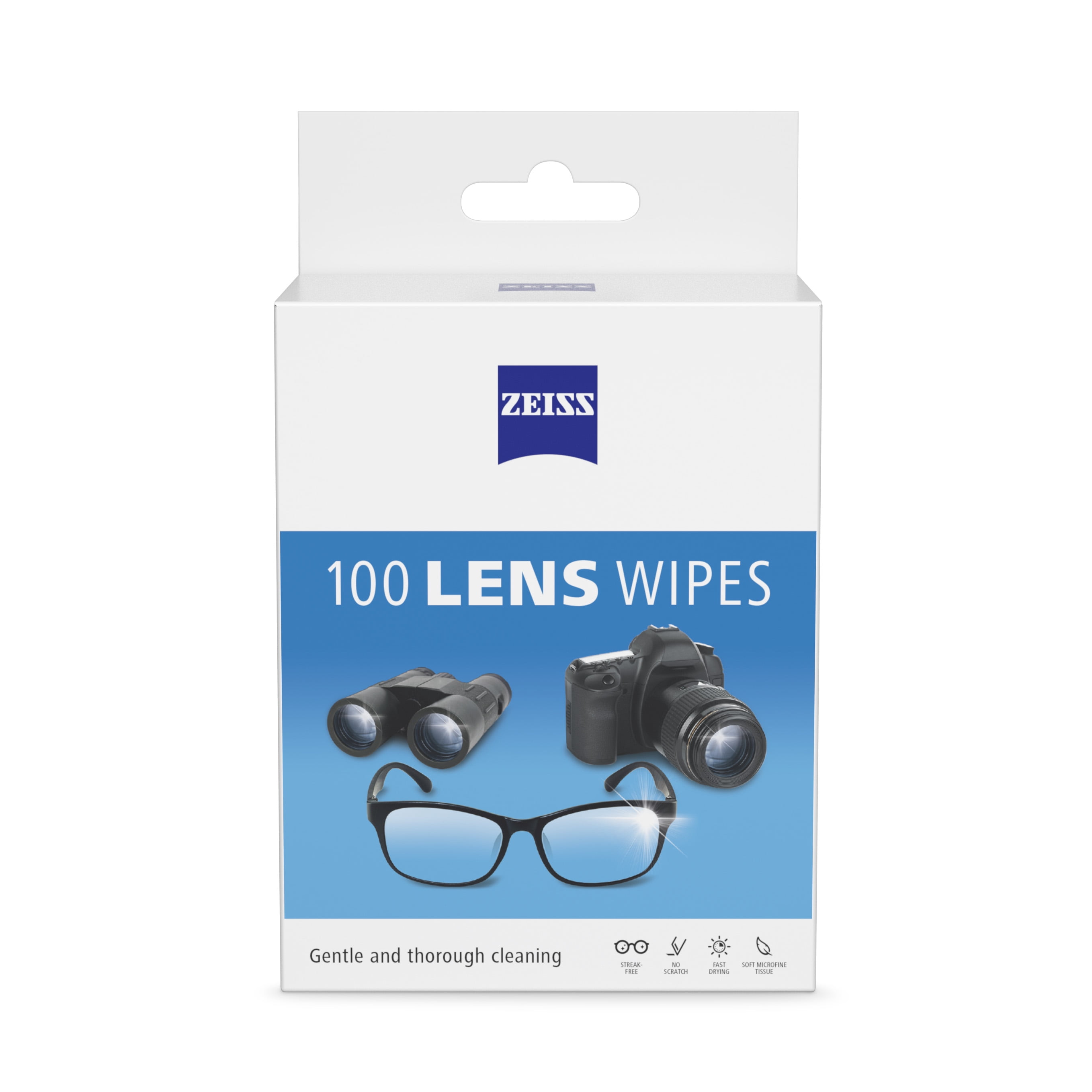 ZEISS Pre-Moistened Eyeglass Lens Cleaning Wipes (Clear, 100 Count) hm9mk