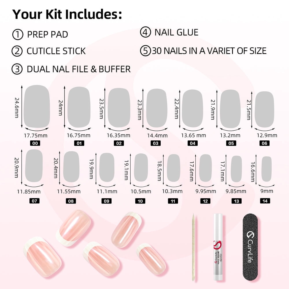 CurvLife Blue Magic Rose Press-On Nails (Short Square, Glitter, 30 Count) rr5he