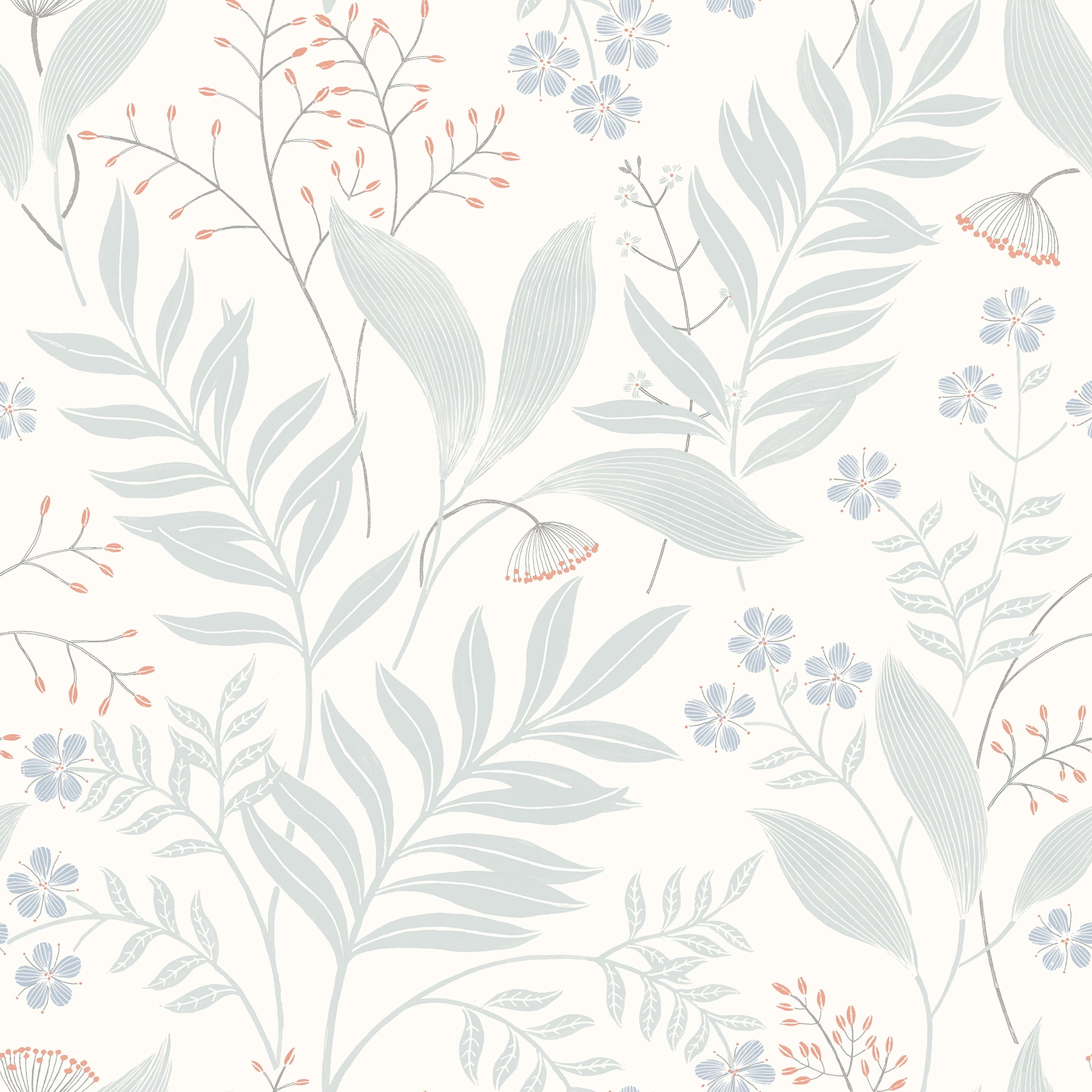 NuWallpaper Amanda Botanical Peel and Stick Wallpaper (Blue Green, 20.5 in x 18 ft) ibjuk