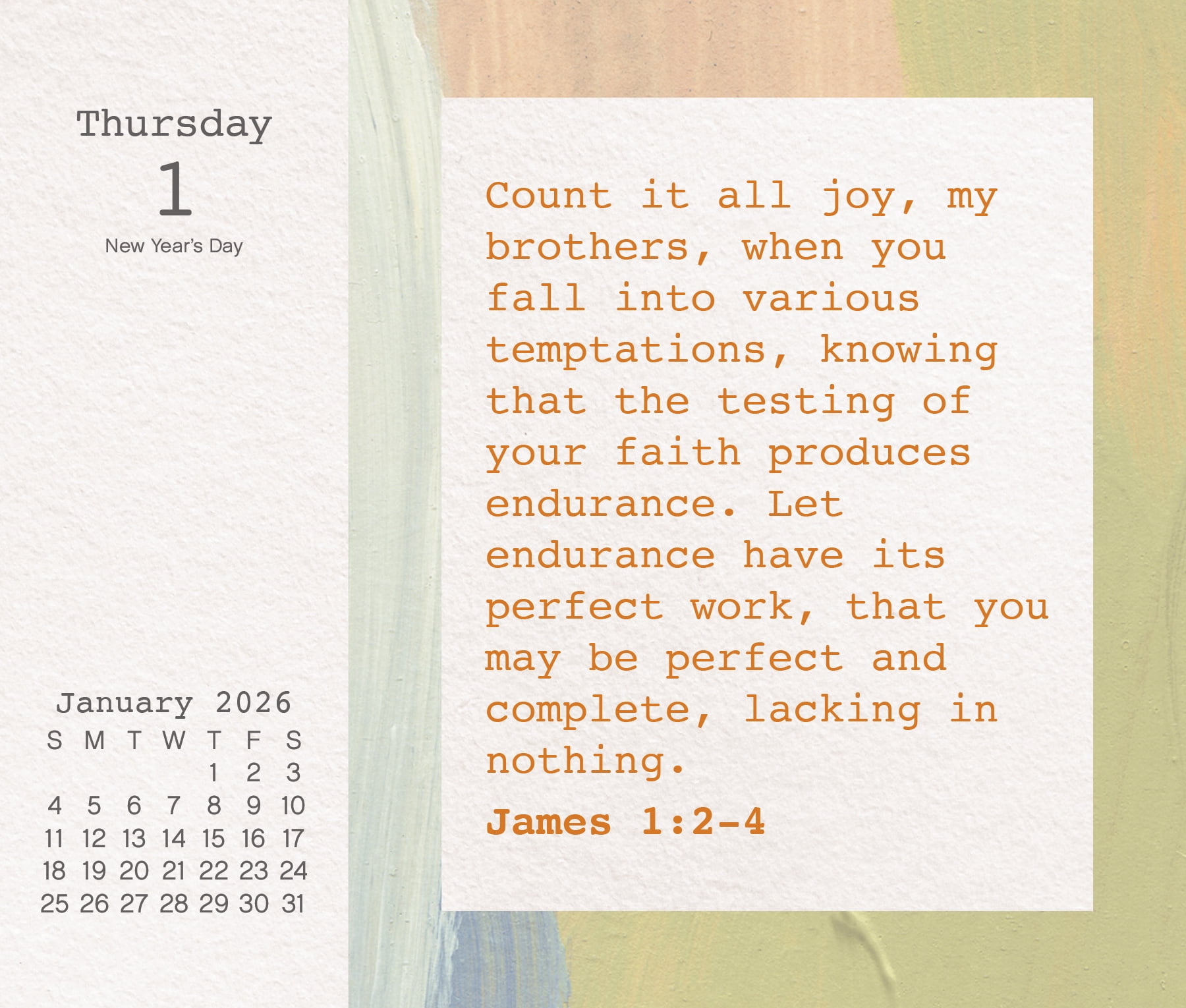 Trends International Bible Desk Calendar (12 Months, 6 in x 6 in) berfg