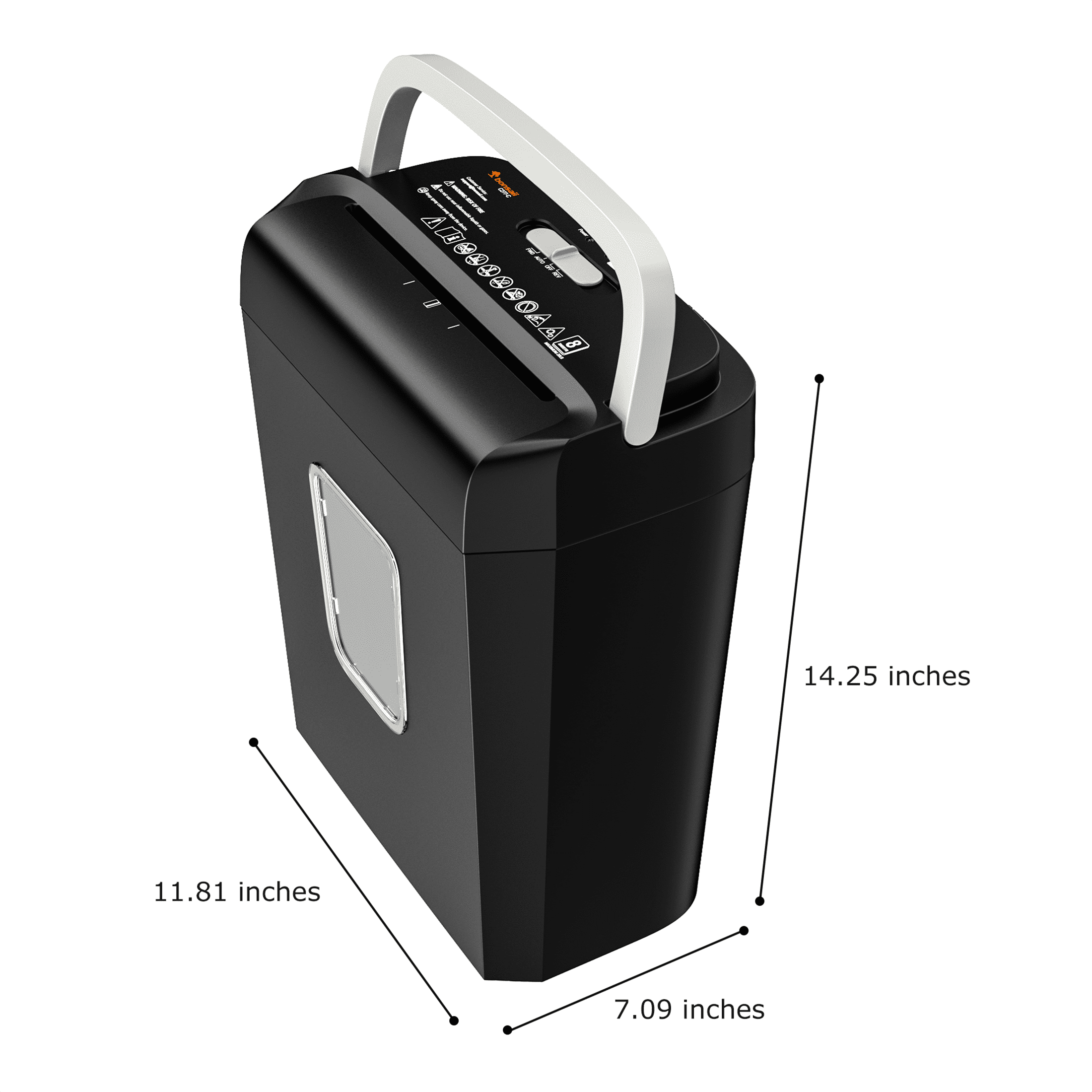 Bonsaii C277-C 8-Sheet Cross-Cut Paper Shredder for Home Office (3.4 Gallon) yqyfb