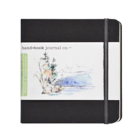 Handbook Journal Co. Artists Journal Square Sketchbook (Ivory Black, 5.5 in x 5.5 in) w7xph