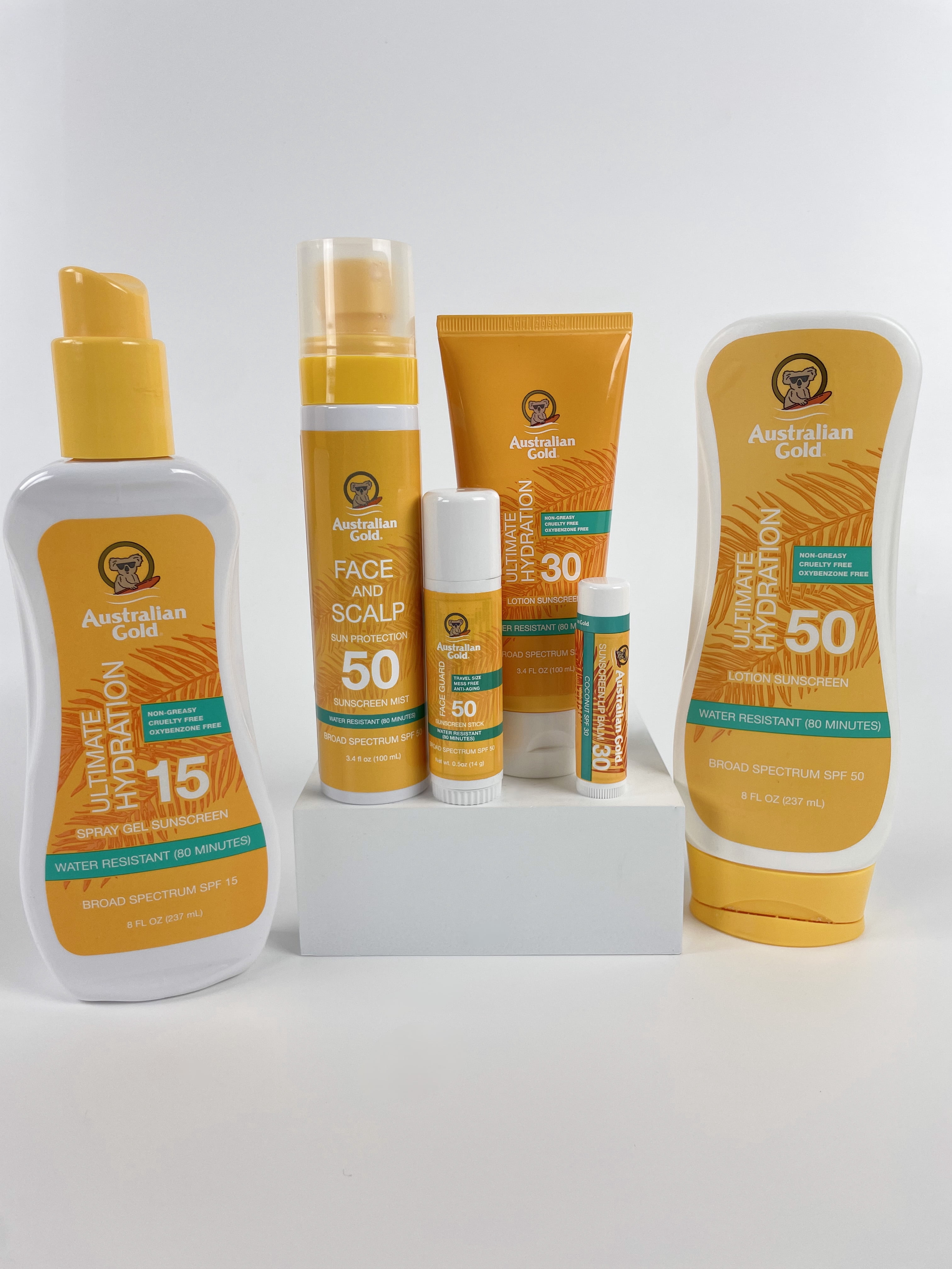 Australian Gold Face and Scalp Sunscreen Mist, Broad Spectrum SPF 50, Lightweight & Non-Greasy (Gold, 3.4 fl oz) xbntl