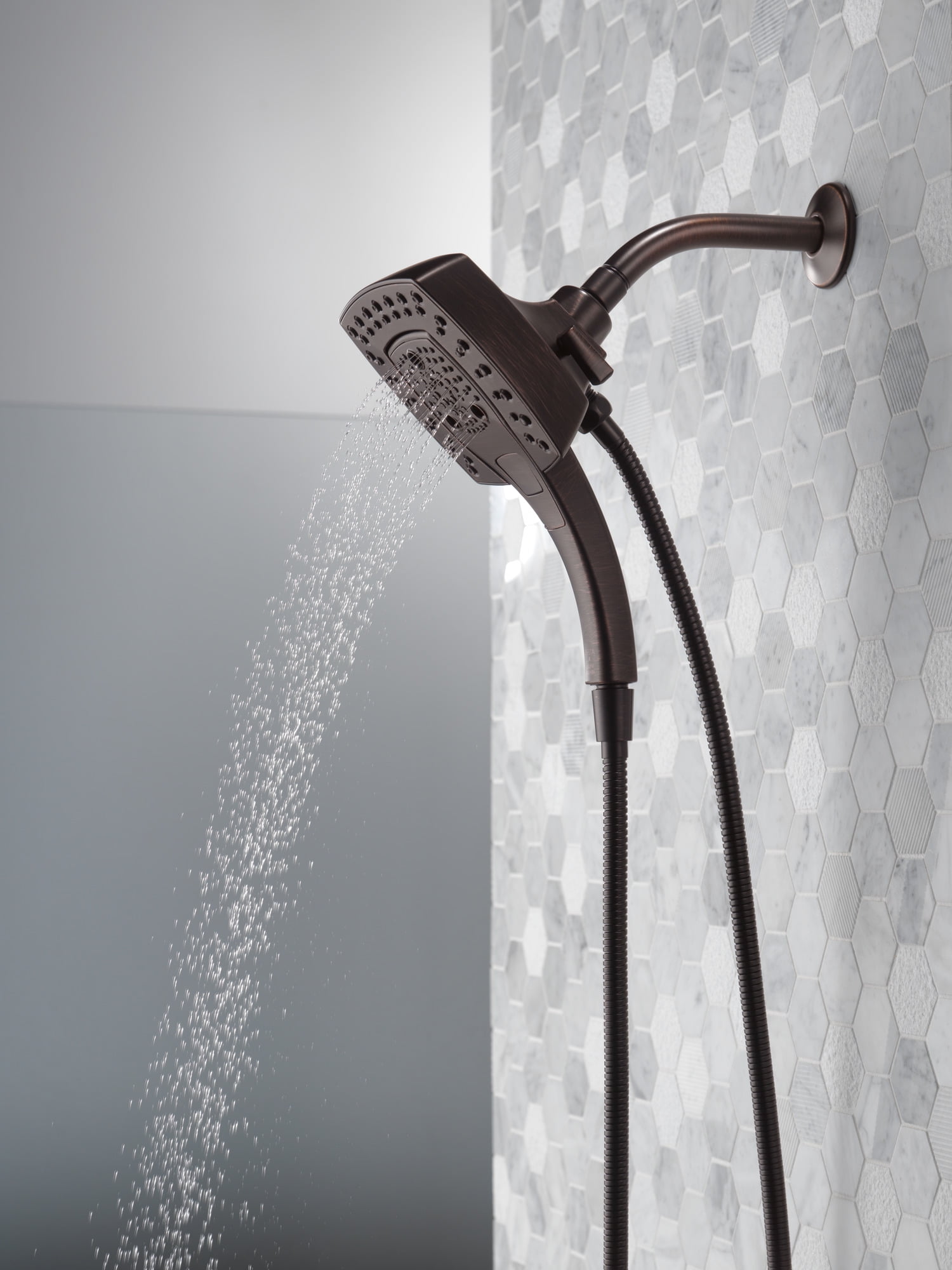 Delta Faucet In2ition 5-Setting Two-in-One Shower Head and Hand Shower (Venetian Bronze) 7je15