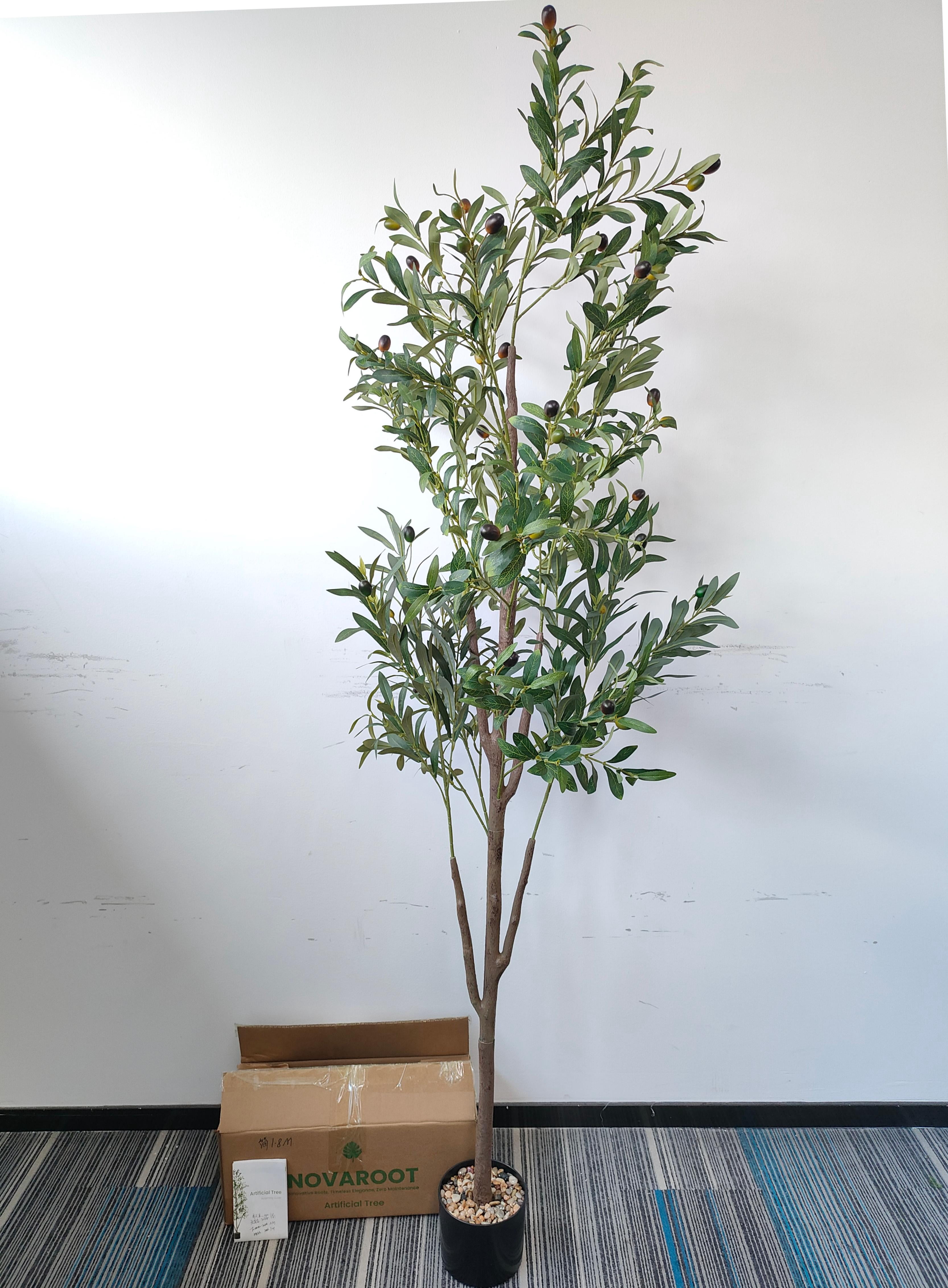 NOVAROOT 6FT Artificial Olive Tree, Lifelike Faux Potted Plant for Indoor and Covered Outdoor Decor (6 ft) xsgyx