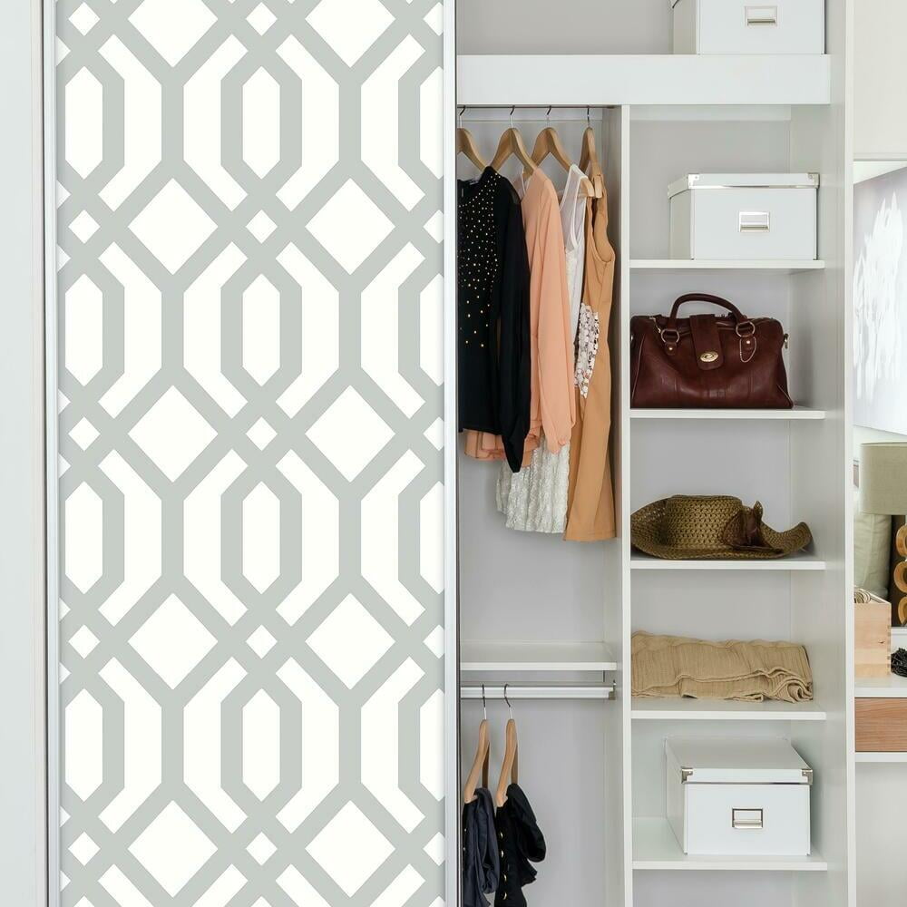 RoomMates Gazebo Lattice Peel and Stick Wallpaper (Blue, 20.5 in x 16.5 ft) 9reau