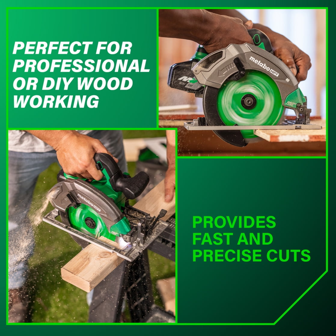 Metabo HPT 18V Cordless Circular Saw, Brushless Motor, 7-1/4-In Blade, Tool Only (C1807DAQ4) xqlzh
