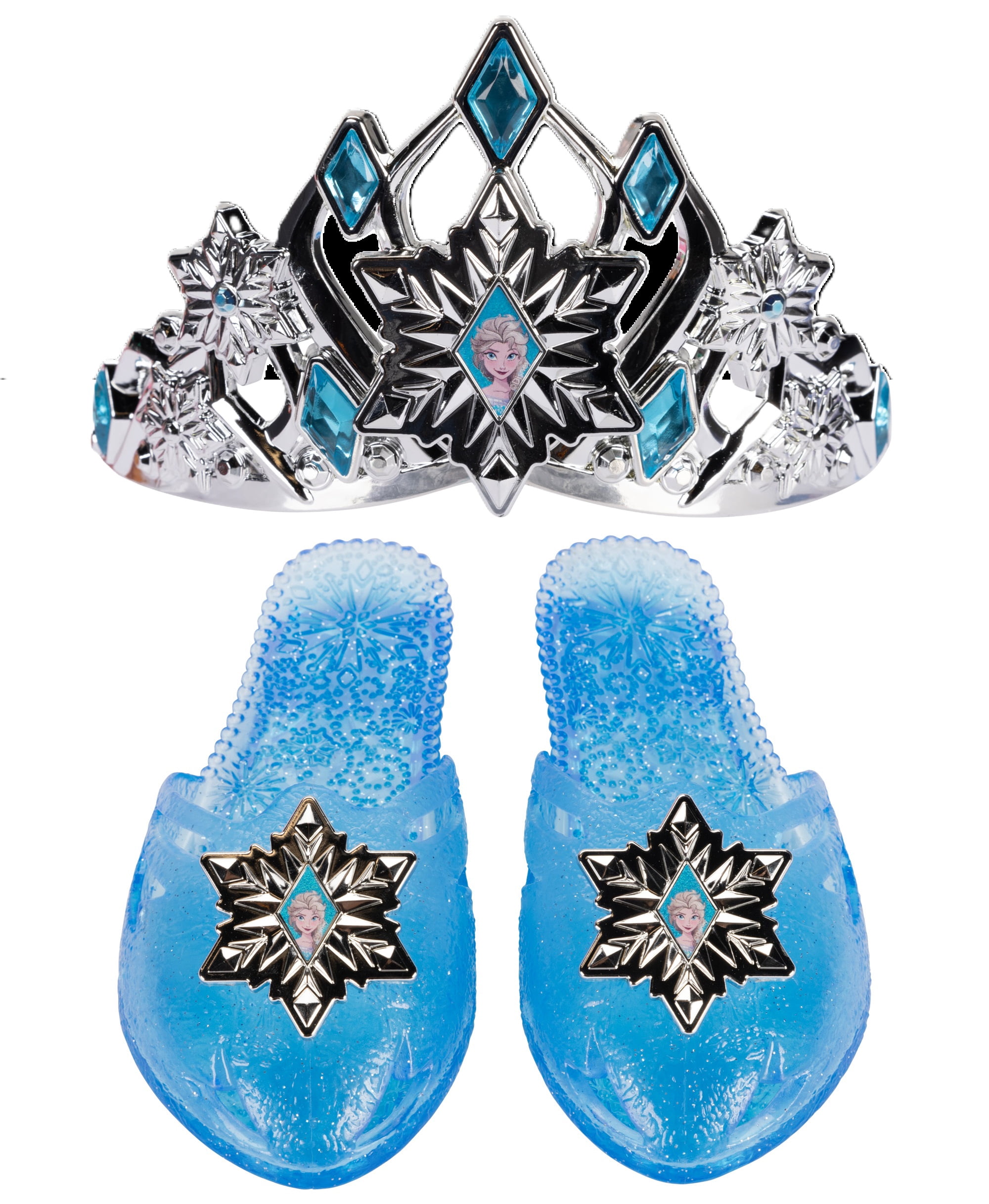 Disney Frozen Elsa Tiara and Shoe Accessory Dress-Up Set (Blue, US Shoe Size 9-13) gso7r