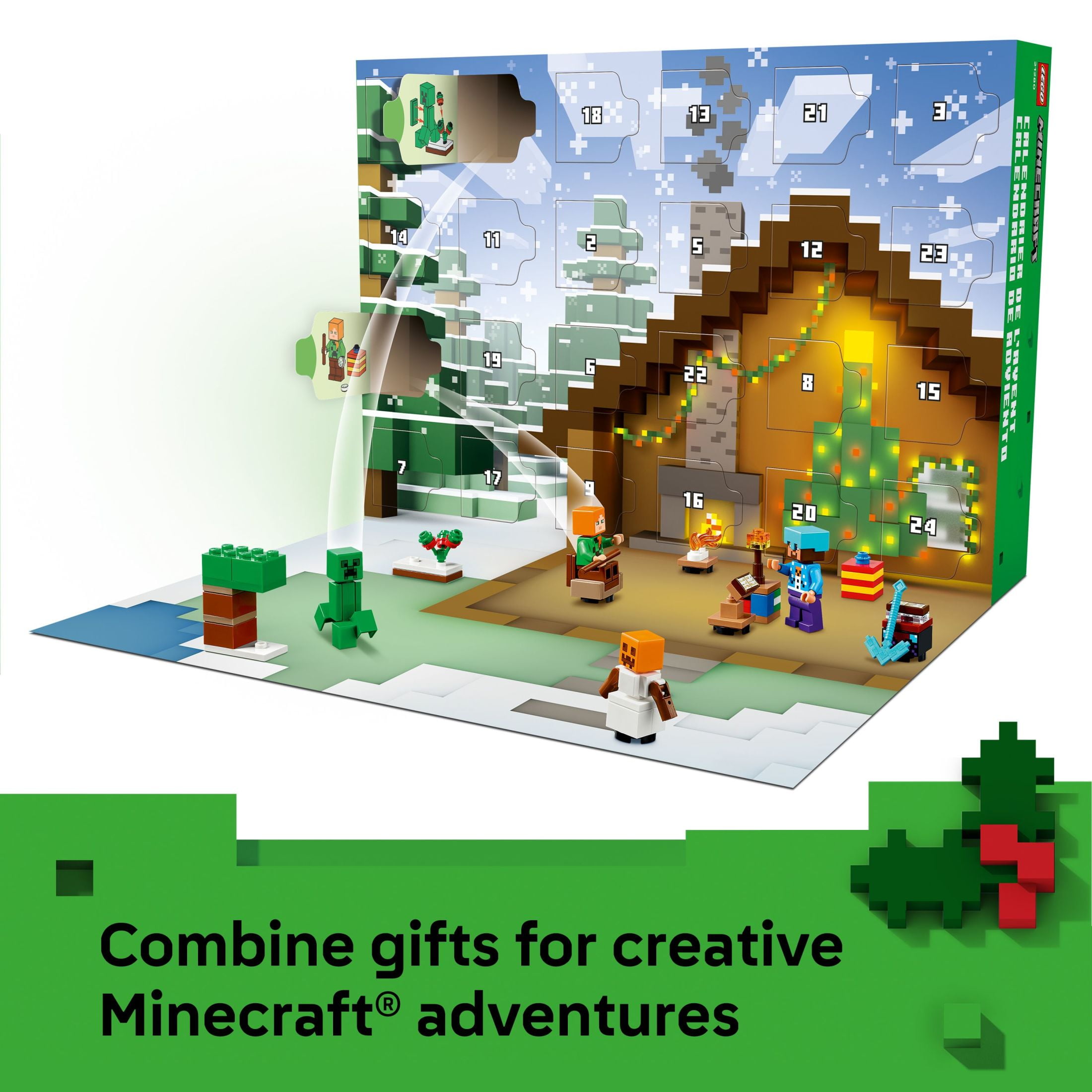 LEGO Minecraft Advent Calendar 2025 Building Toy Set (300 Pieces) to047