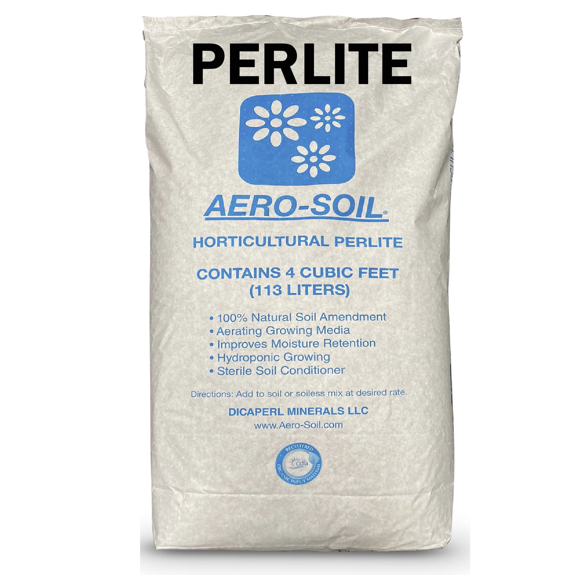 AeroSoil Premium Horticultural Perlite Soil Additive for Aeration and Drainage (White, 4 Cubic Feet) ou1tt