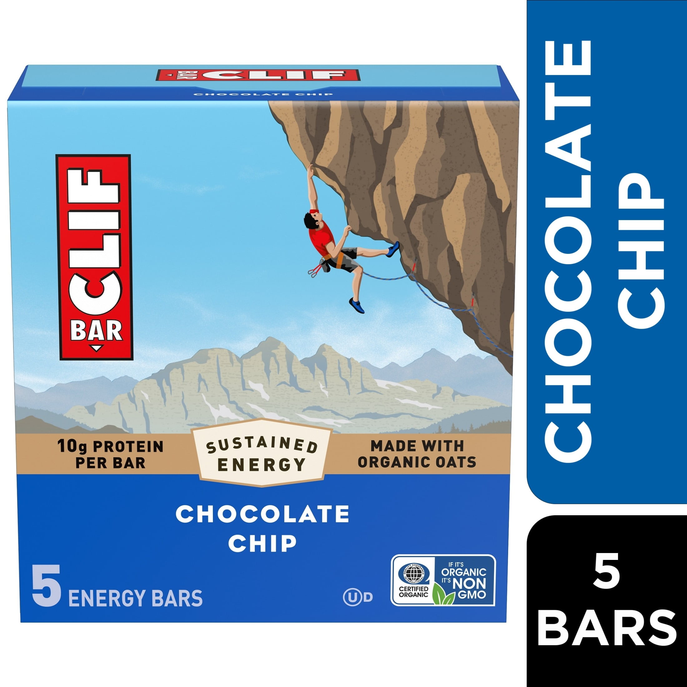 Clif Bar Energy Protein Bars, Chocolate Chip (5 Count, 9.5 oz) 65ebw