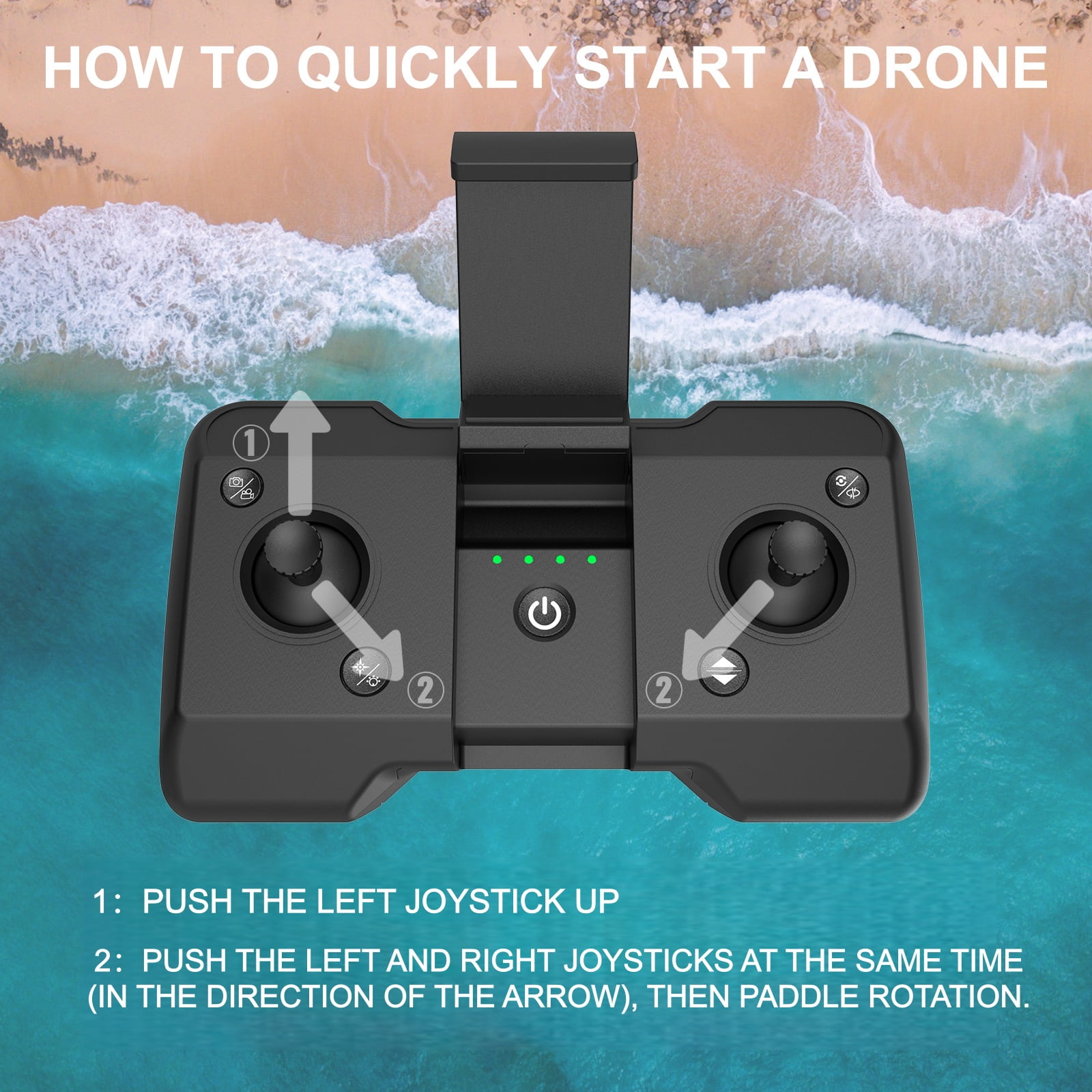 AUOSHI V1 Mini FPV Drone with 1080P HD Camera, Dual Lens, Optical Flow & Gesture Control (Black, 30 Minute Flight Time) dxhli