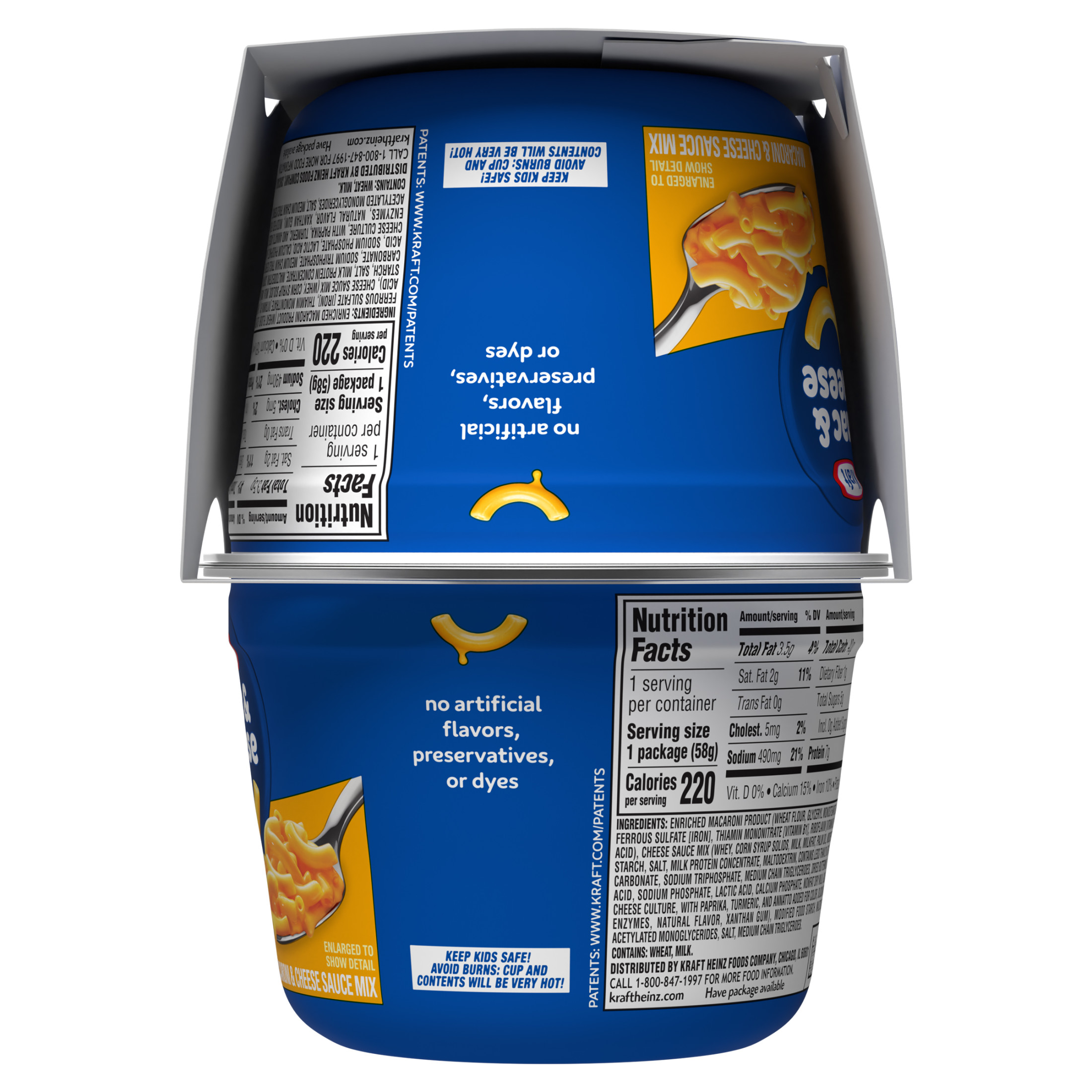 Kraft Original Macaroni and Cheese Dinner Cups (4 Pack, 2.05 oz Each) 4juec