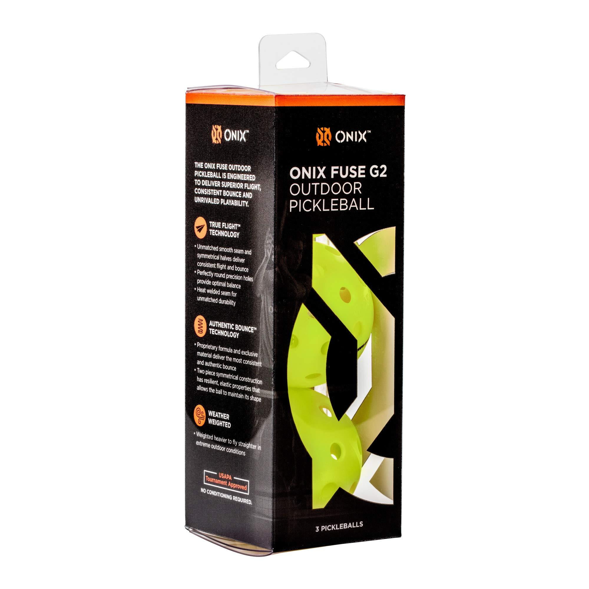 Onix Fuse G2 Pickleball Ball (Neon Green, 1 Pack) xte31