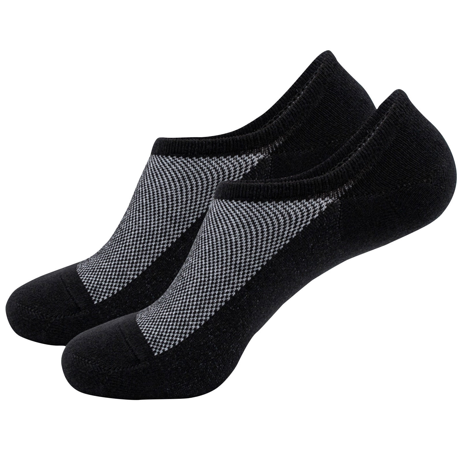 IYTR Men's Low Cut No-Show Socks, Breathable Non-Slip Athletic Footwear (Black, 1 Pair) nli6s