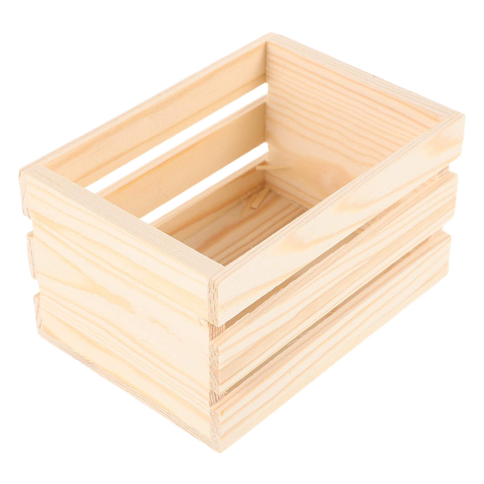 Generic Miniature Wooden Crate Dollhouse Accessory (Beige, 2 in) no4y8