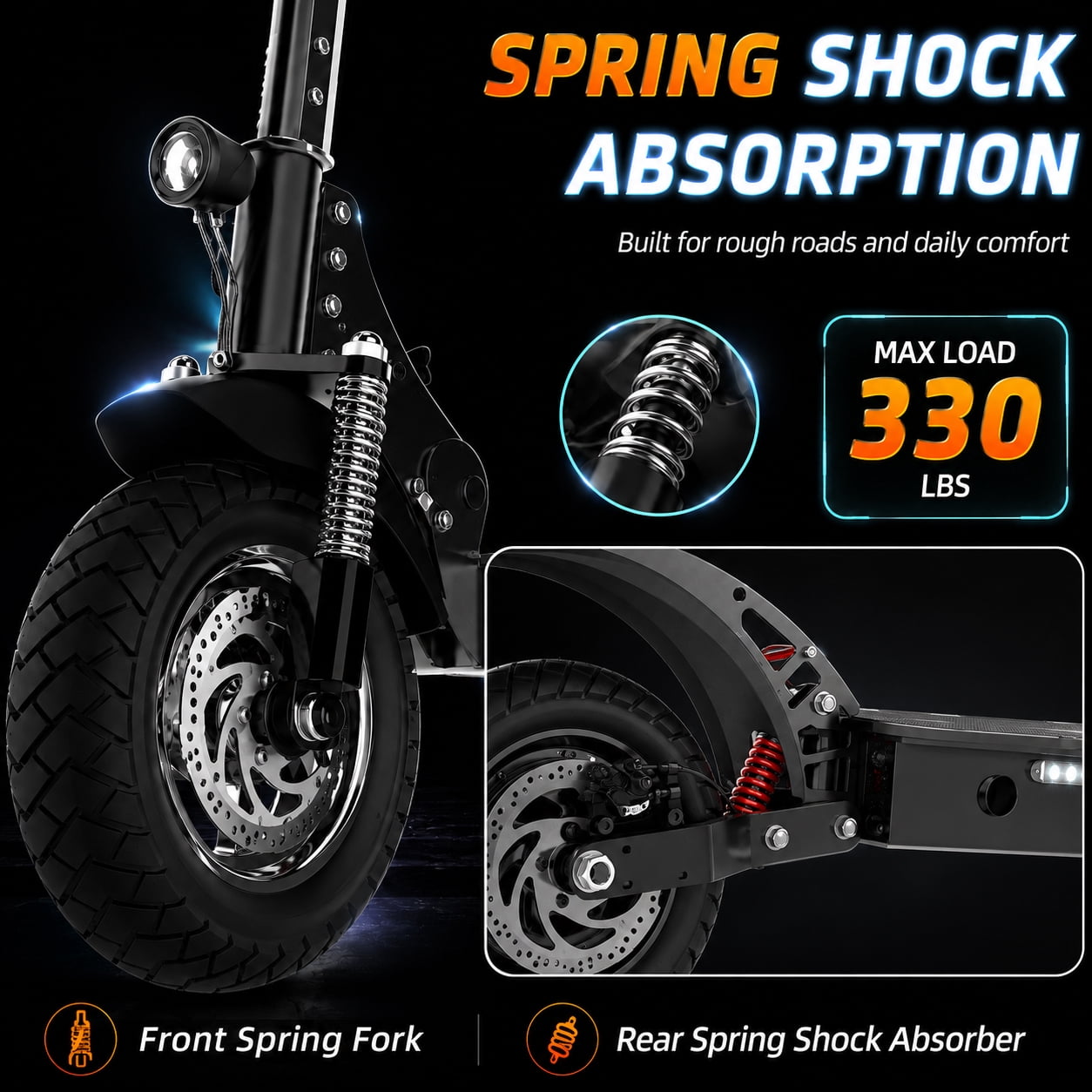 AJOOSOS X750 Electric Scooter, High-Speed Commuter with 50 Miles Range, Foldable Design for Adults (10 in Wheel, 55 lb) qhdeh
