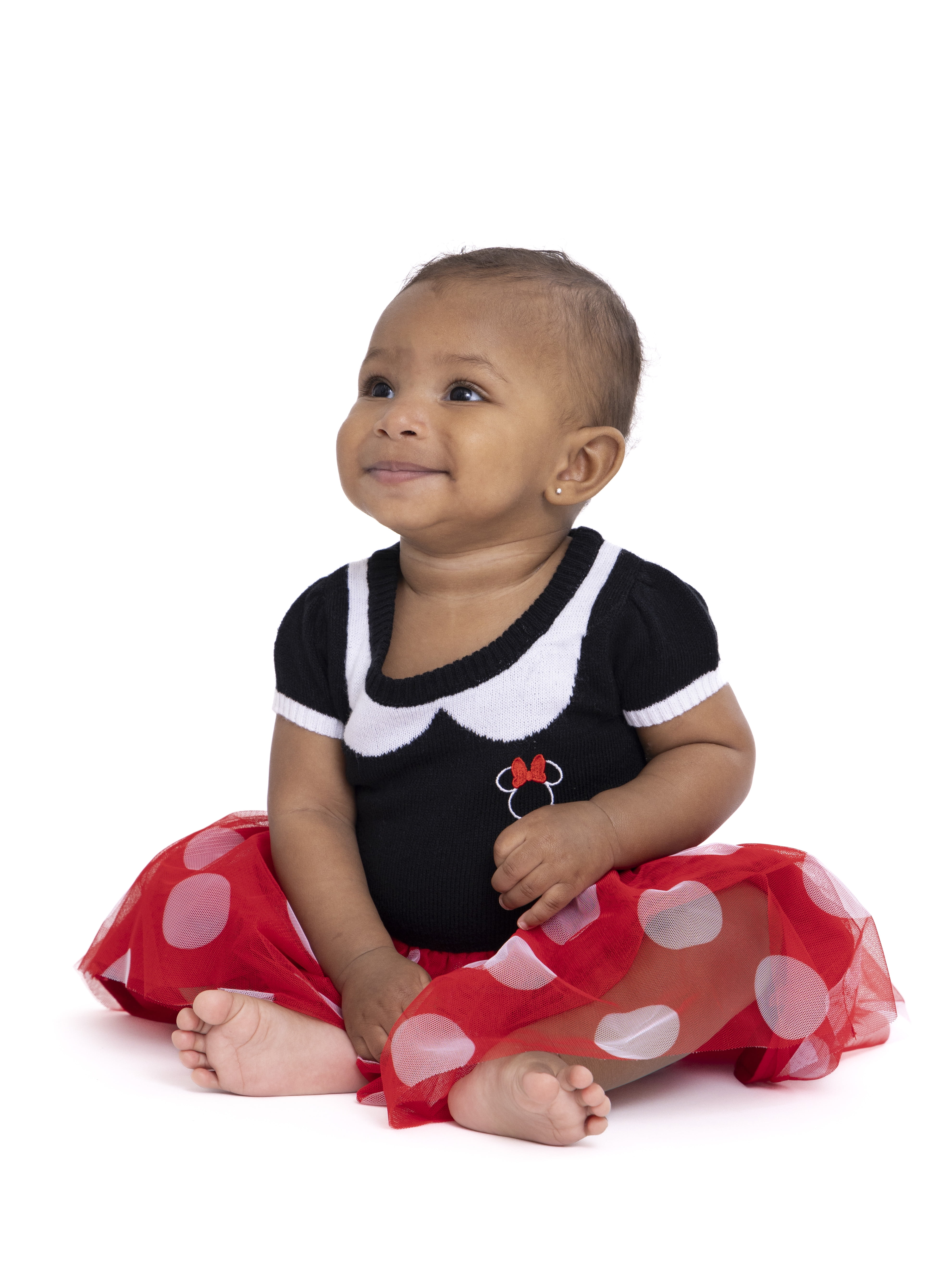 Minnie Mouse Baby Girl Cosplay Dress Embroidered Knit Outfit (Red, 0-3 Months) 14kqt