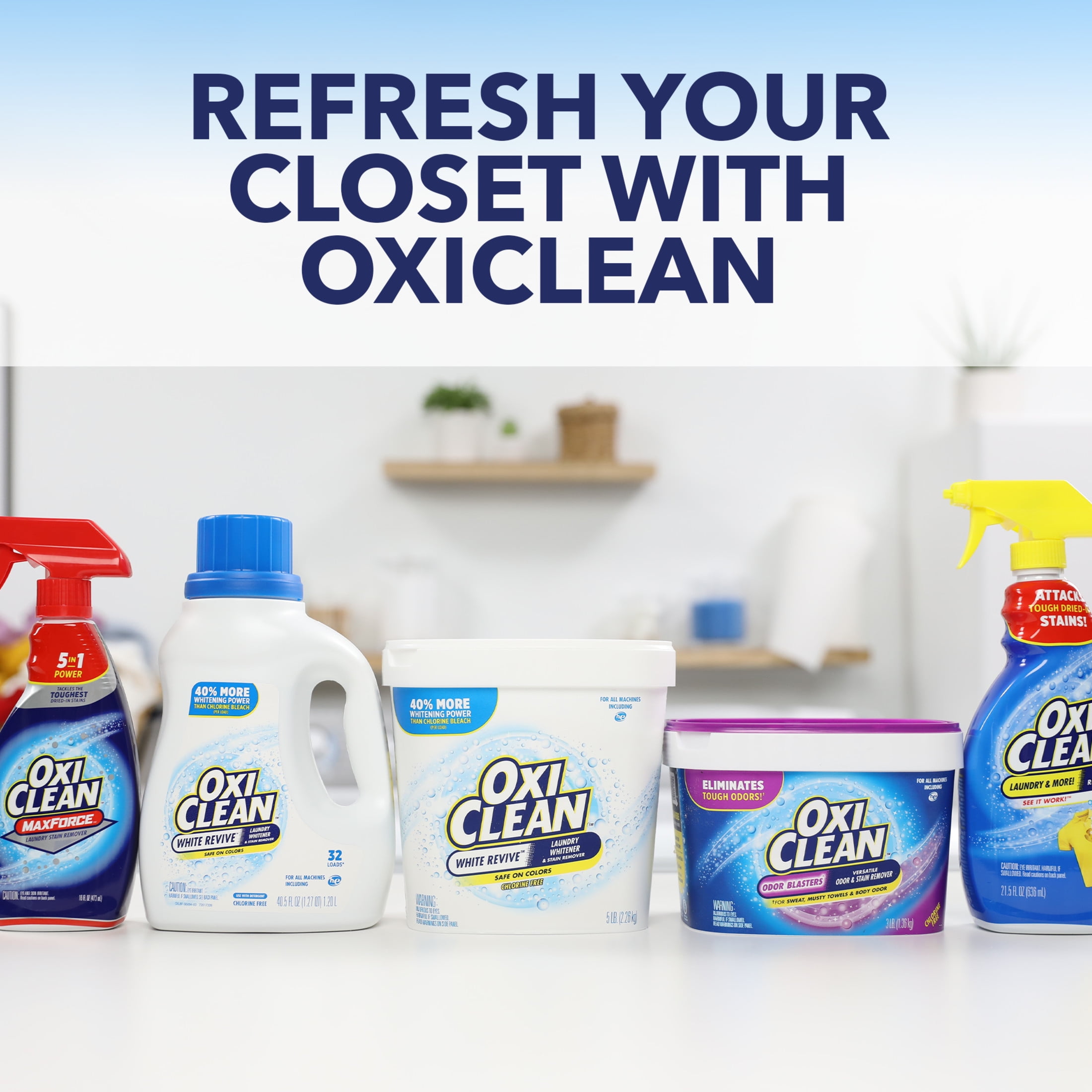 OxiClean White Revive Laundry Whitener and Stain Remover Power Paks (White, 72 Count) ervv7