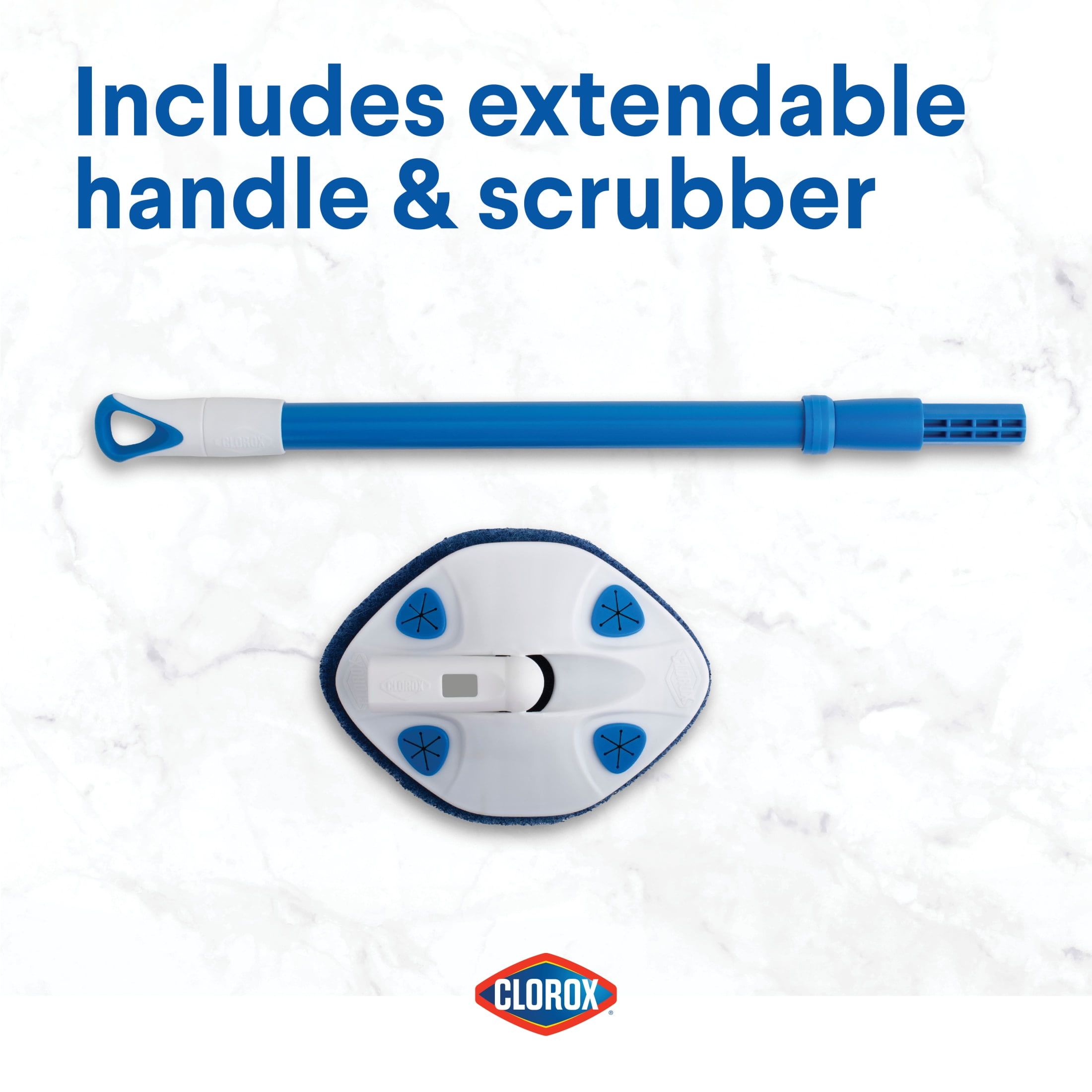 Clorox Extendable Tub and Tile Scrubber with Pivoting Head (28.5 in) z1uqr