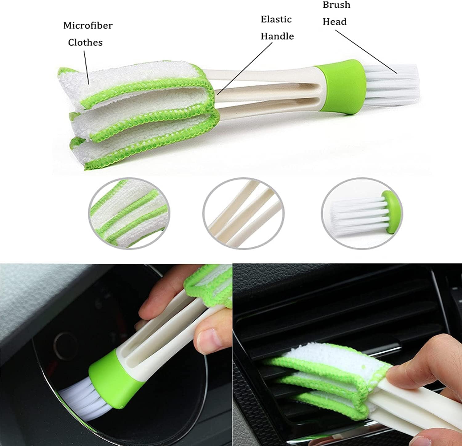Swartisfad Windshield Cleaner Tool with Extendable Handle and 6 Microfiber Pads (Blue, 1 Kit) rp12i