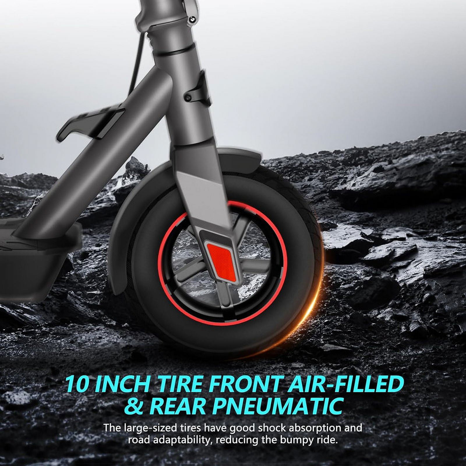 SISIGAD Electric Scooter for Adults, 500W Motor, 20 Mph Top Speed, 26 Miles Range, Portable Folding Commuting Scooter (Grey, 10 in Tires) 578cg