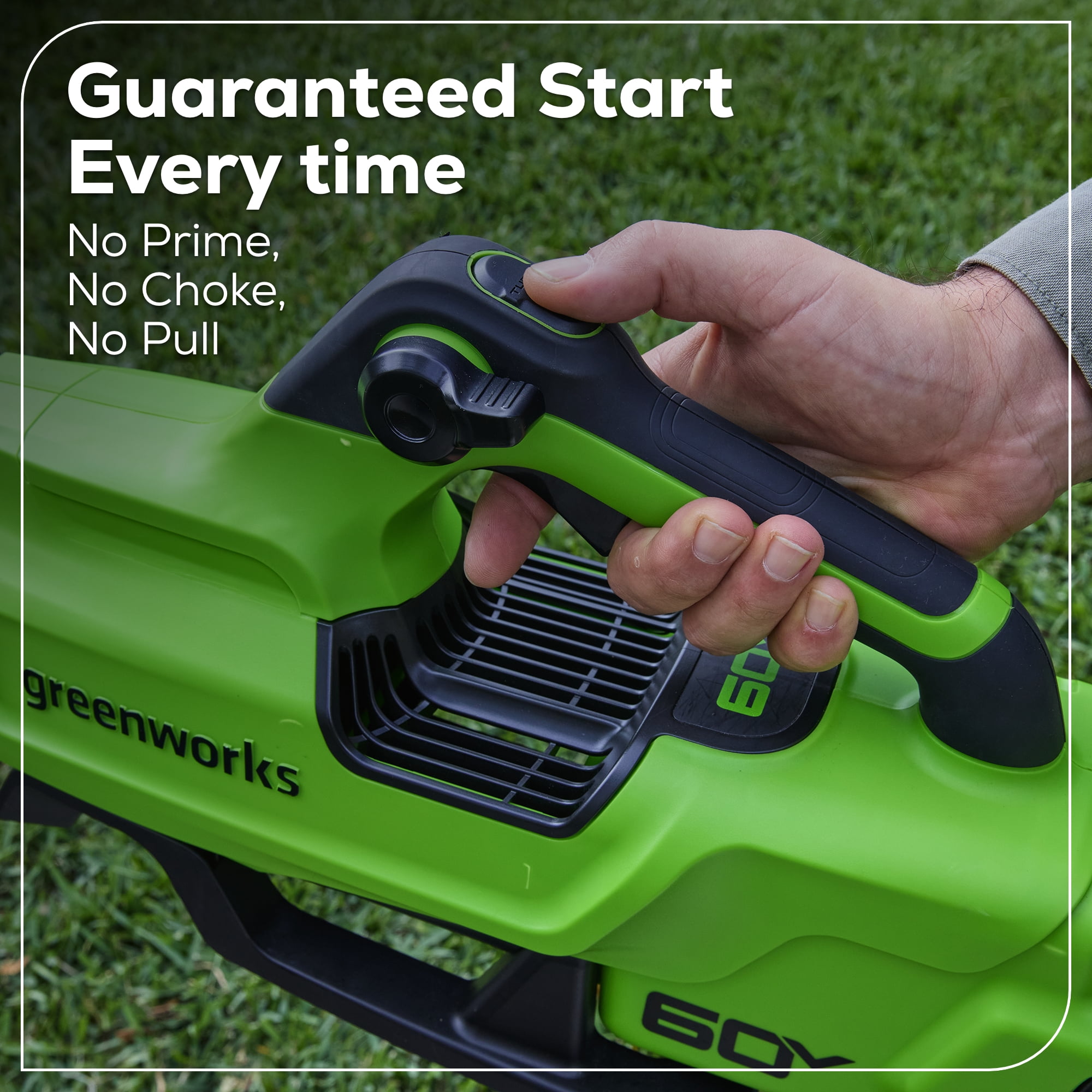 Greenworks 60V Cordless Leaf Blower with 2.5 Ah Battery and 3 Amp Charger (630 CFM, 170 MPH) g6mvj