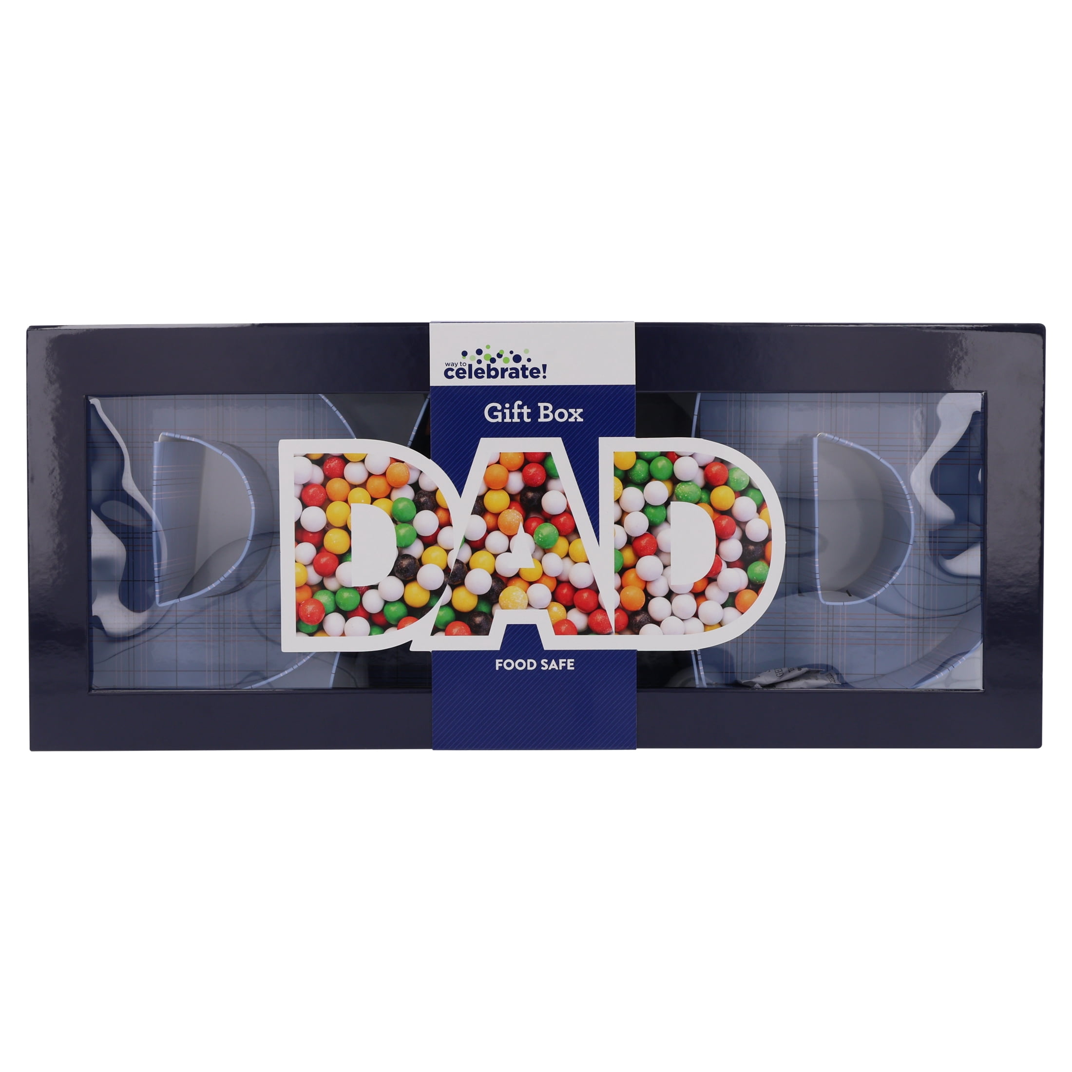 Way To Celebrate Father's Day Gift Box Set, Decorative Dad Letter Containers (Blue, 17 in) lb33l