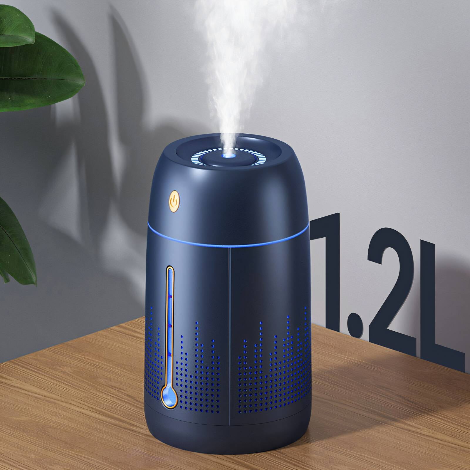 Hibibud Ultrasonic Humidifiers for Bedroom, Quiet Cool Mist Air Moisturizer (Blue, 2 Pack) 63w6f
