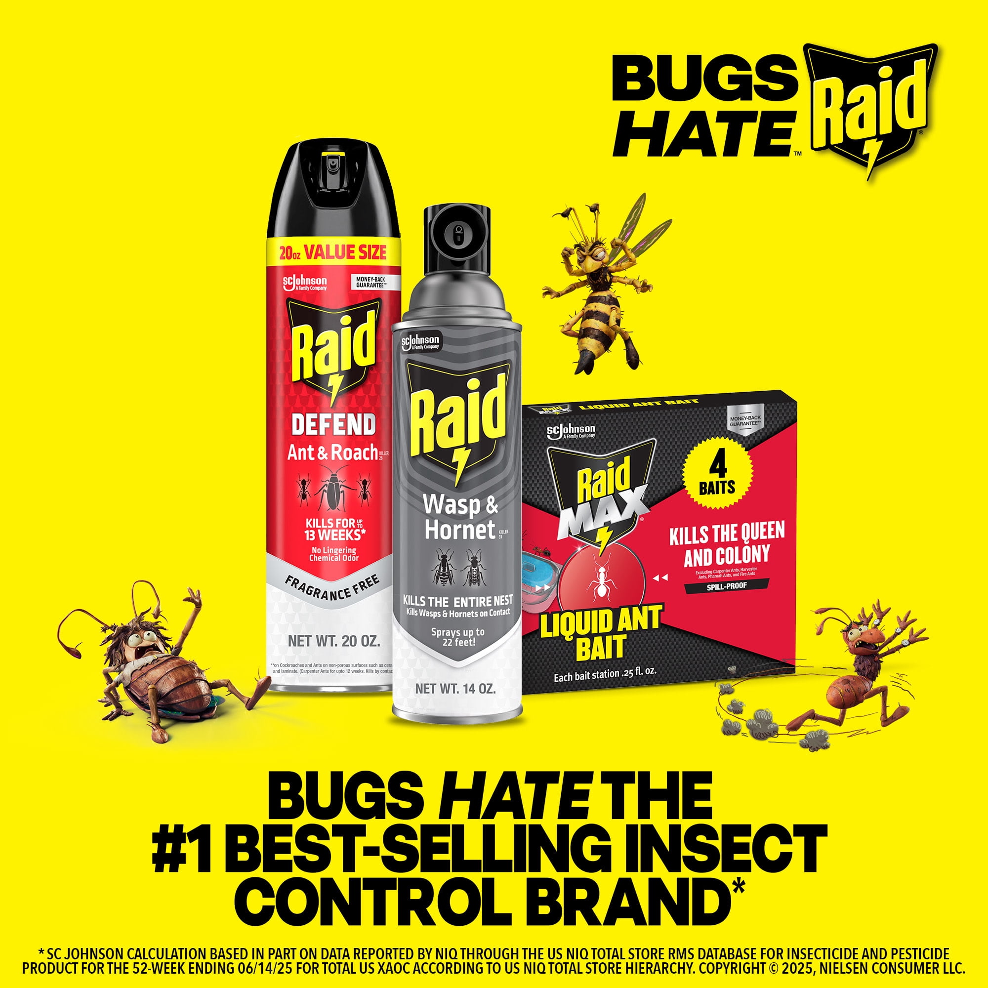 Raid Ant & Roach Killer Indoor Insecticide Spray (Fragrance Free, 20 oz) s92o8