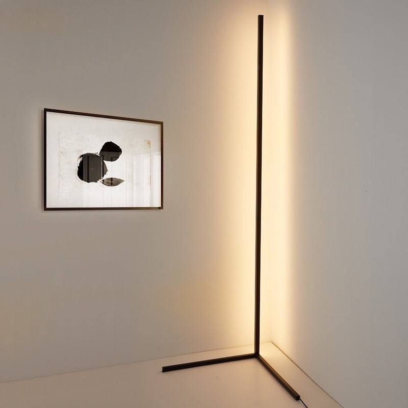 EP Light RGB Metal Corner Floor Lamp Minimalist LED Standing Light with Remote Control (55 in) o15t9
