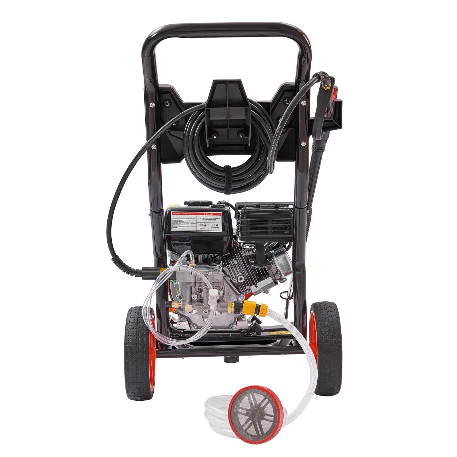 SHENGJINSH 3400 PSI Gas Pressure Washer, 2.6 GPM Power Cleaner with 26 ft Hose and 5 Quick-Connect Nozzles tolrv