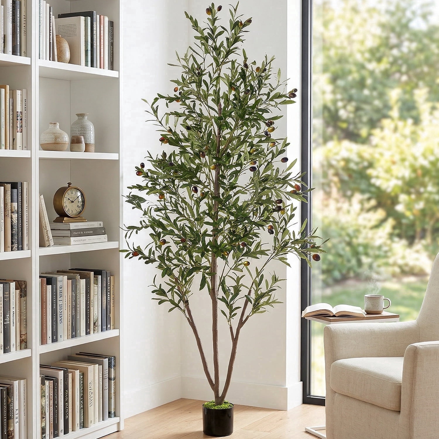 NOVAROOT 6FT Artificial Olive Tree, Lifelike Faux Potted Plant for Indoor and Covered Outdoor Decor (6 ft) xsgyx